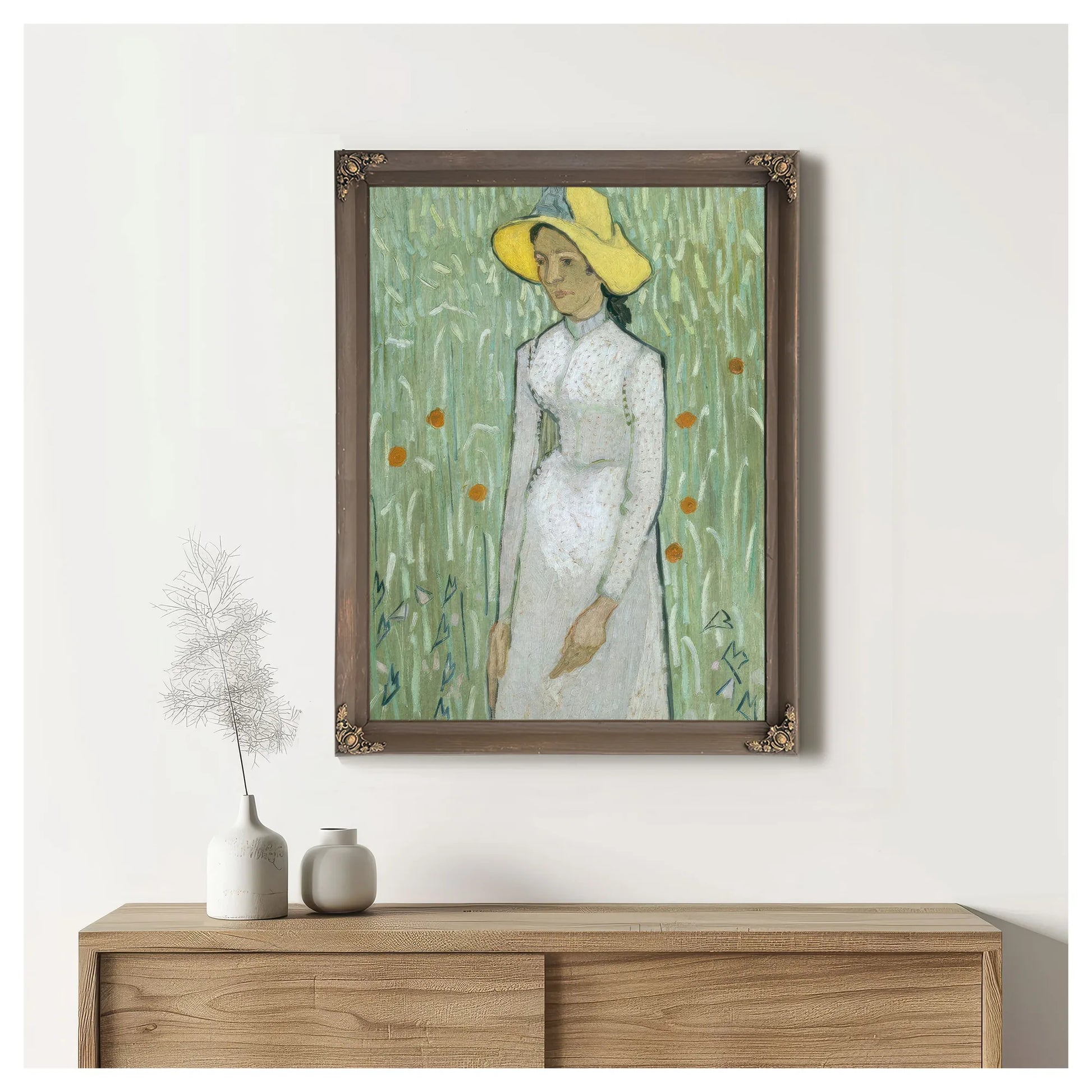 Girl In White By Vincent Van Gogh Fine Art Print