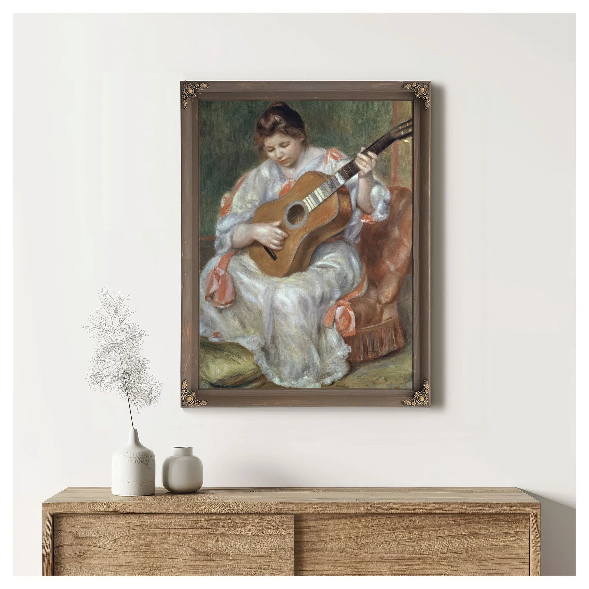 The Guitar Player By Pierre Auguste Renoir Fine Art Print