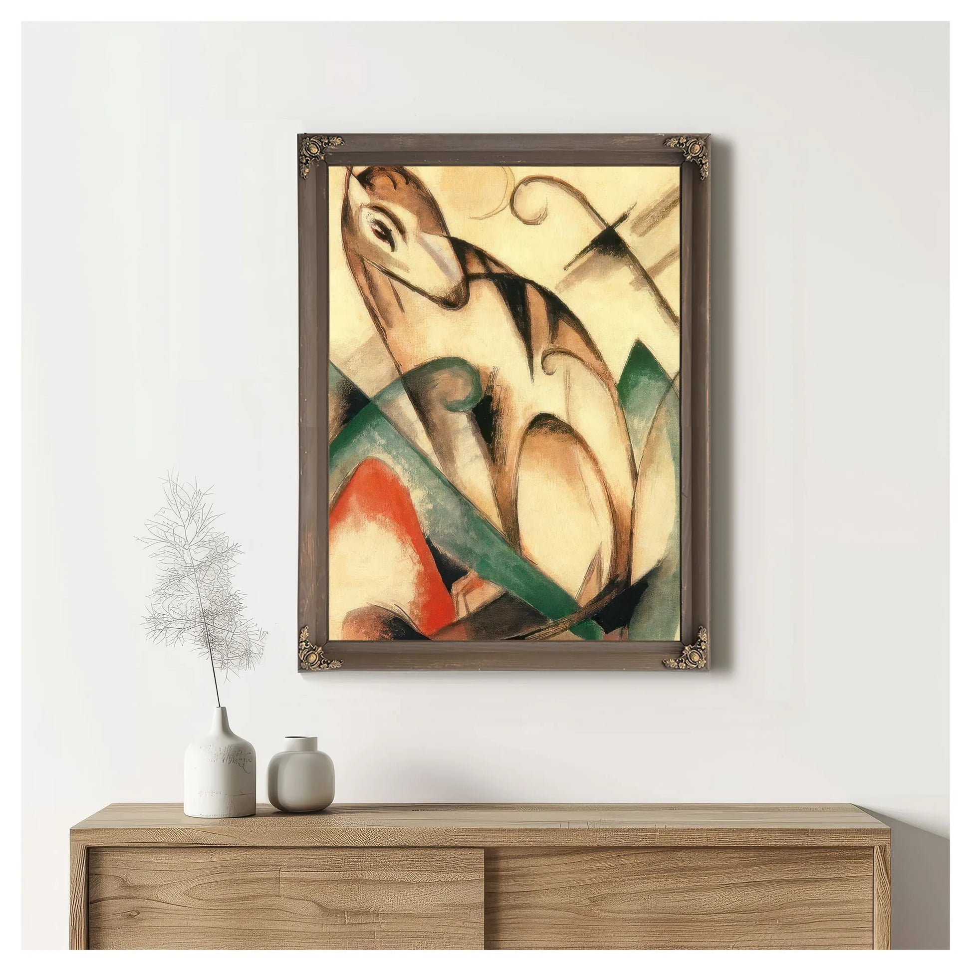 Seated Mythical Animal By Franz Marc Fine Art Print