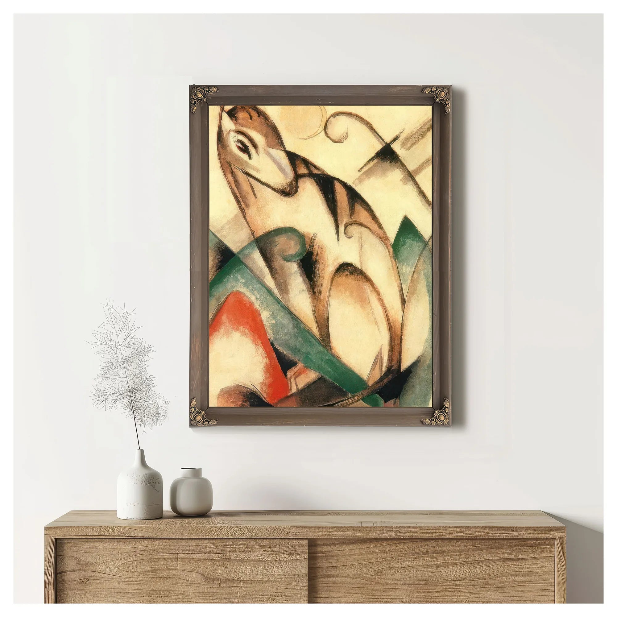Seated Mythical Animal By Franz Marc Fine Art Print