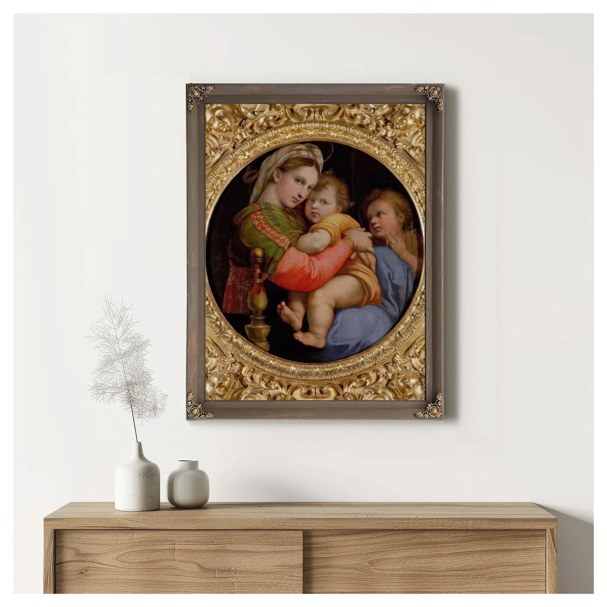 The Madonna Of The Chair By Raphael Fine Art Print