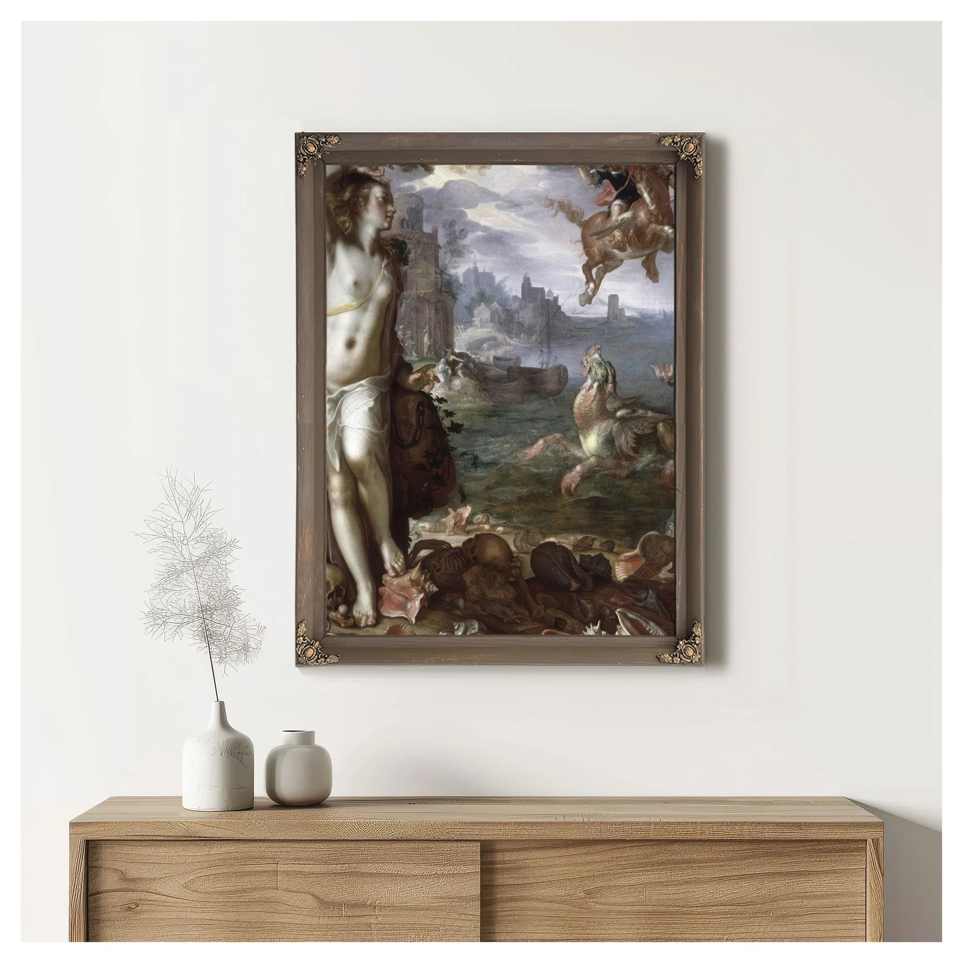 Perseus Rescuing Andromeda By Joachim Wtewael Fine Art Print
