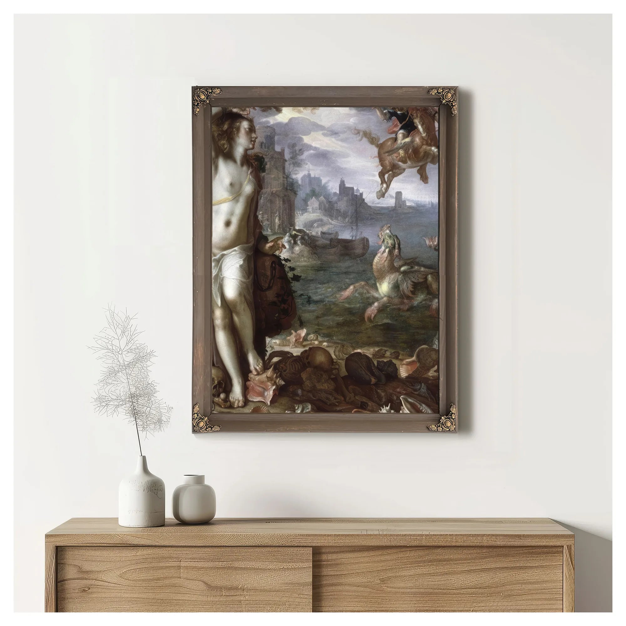 Perseus Rescuing Andromeda By Joachim Wtewael Fine Art Print