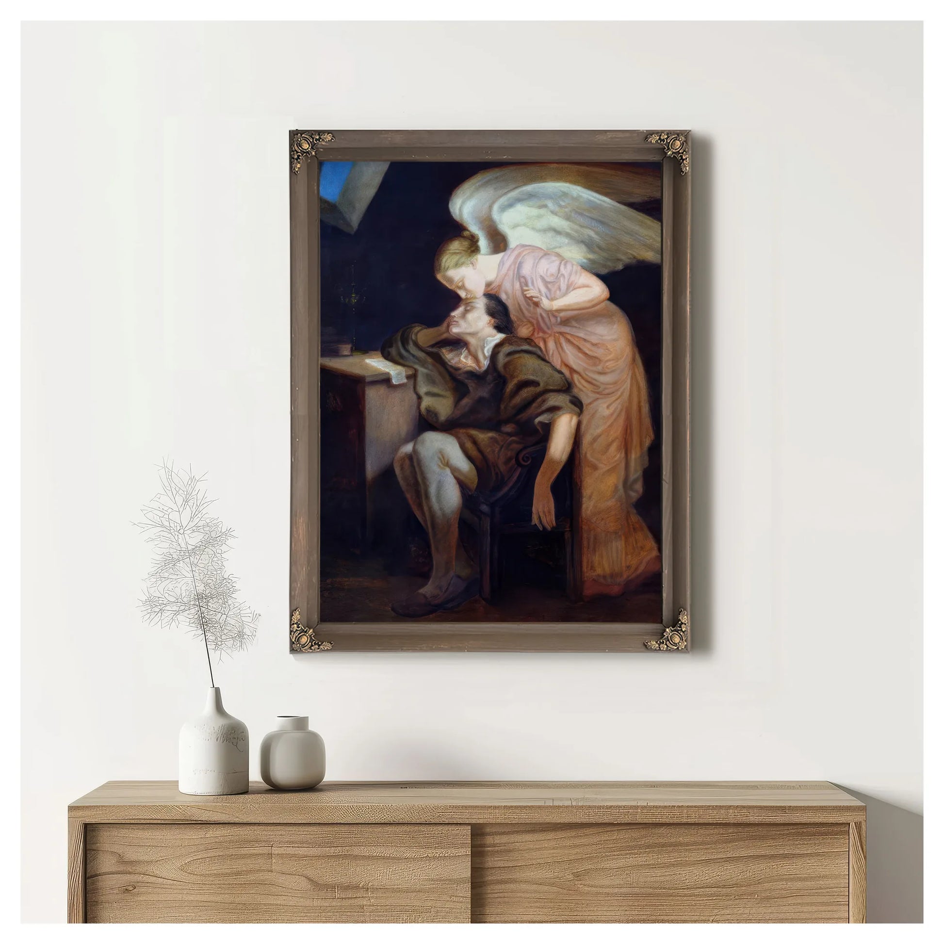 The Dream Of The Poet Or, The Kiss Of The Muse By Paul Cezanne Fine Art Print