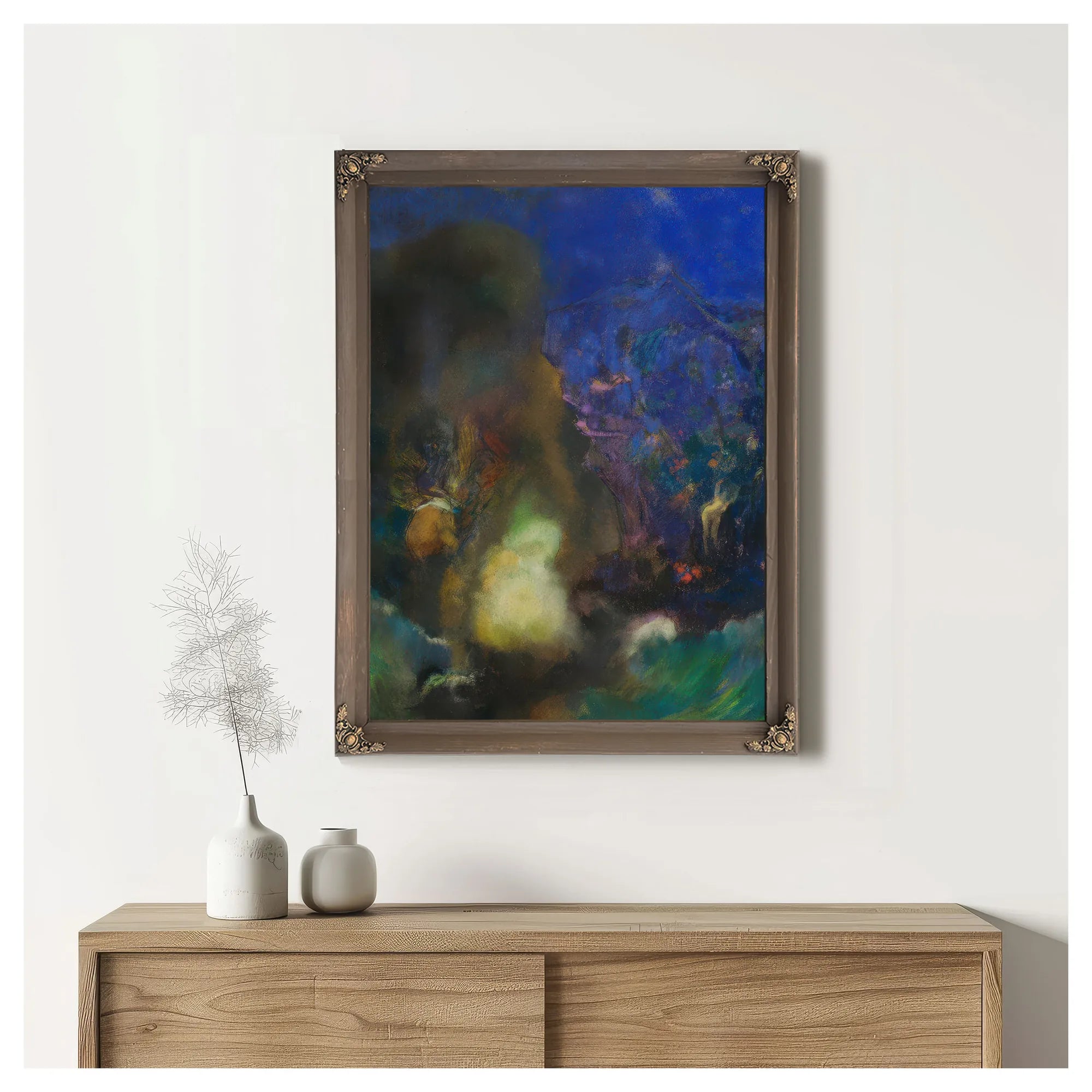 Roger Et Angelica 1910 Pastel 92 7X73Cm Museum Of Modern Art By Odilon Redon Fine Art Print