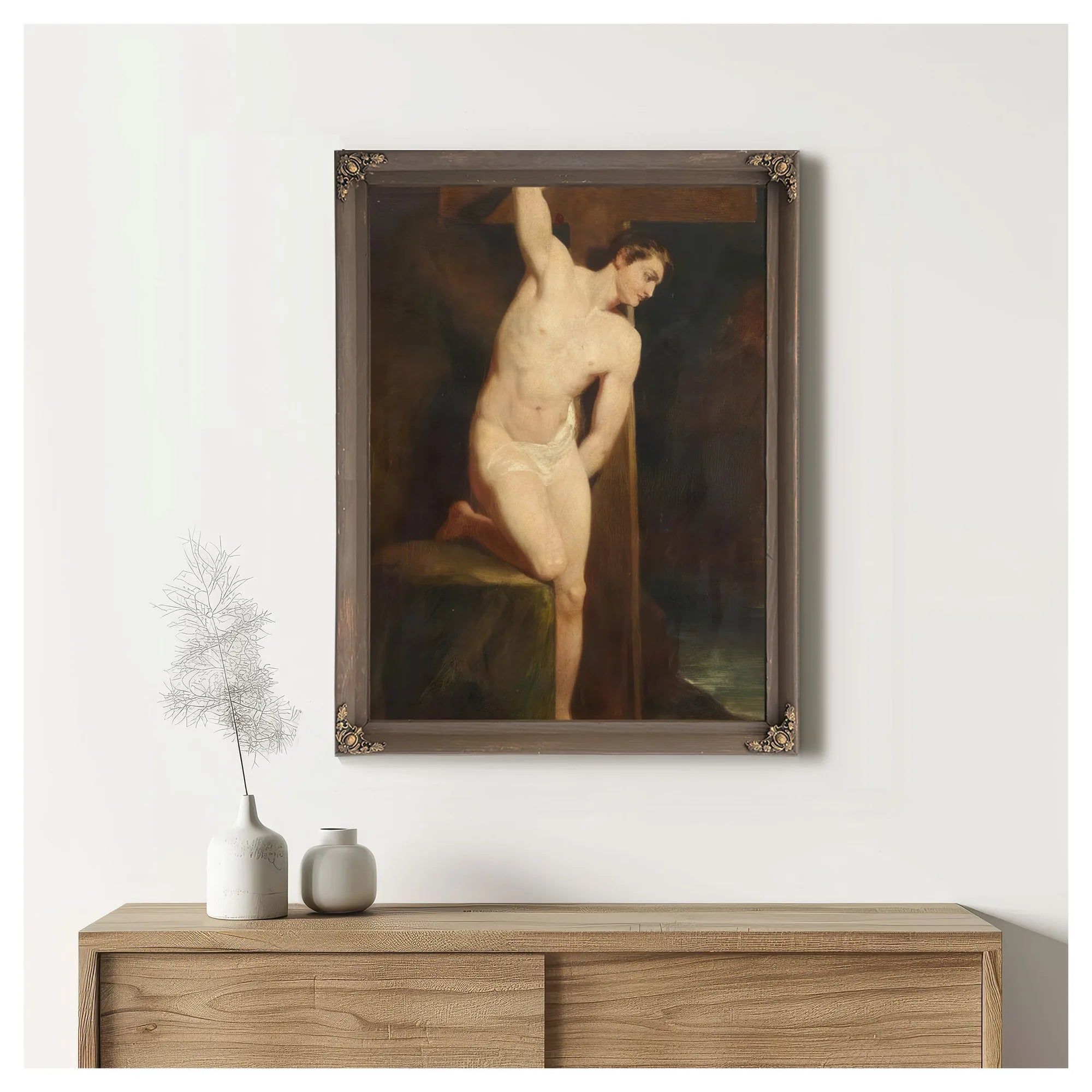 Academic Study Of A Male Nude By William Etty Fine Art Print