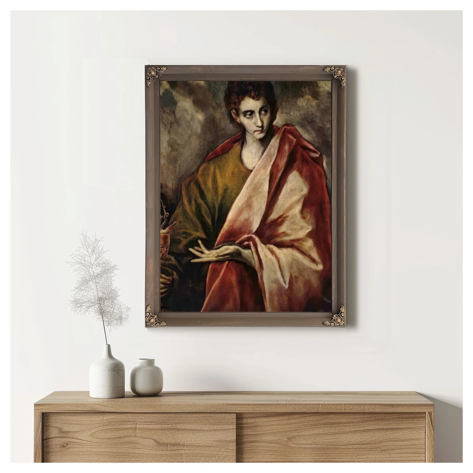 Saint John The Evangelist 1605 99 7X78Cm Museo Del Prado P02444 By El Greco Fine Art Print