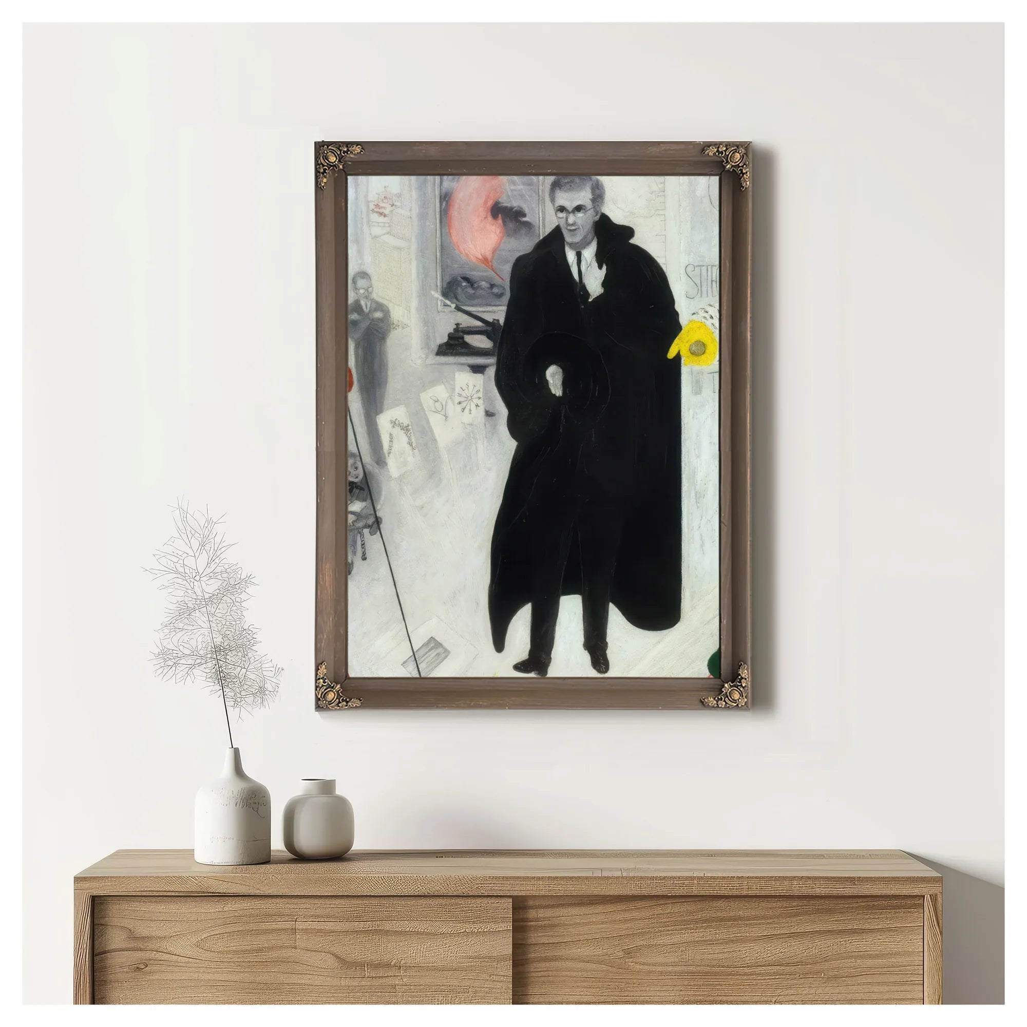Portrait Of Alfred Stieglitz By Florine Stettheimer Fine Art Print