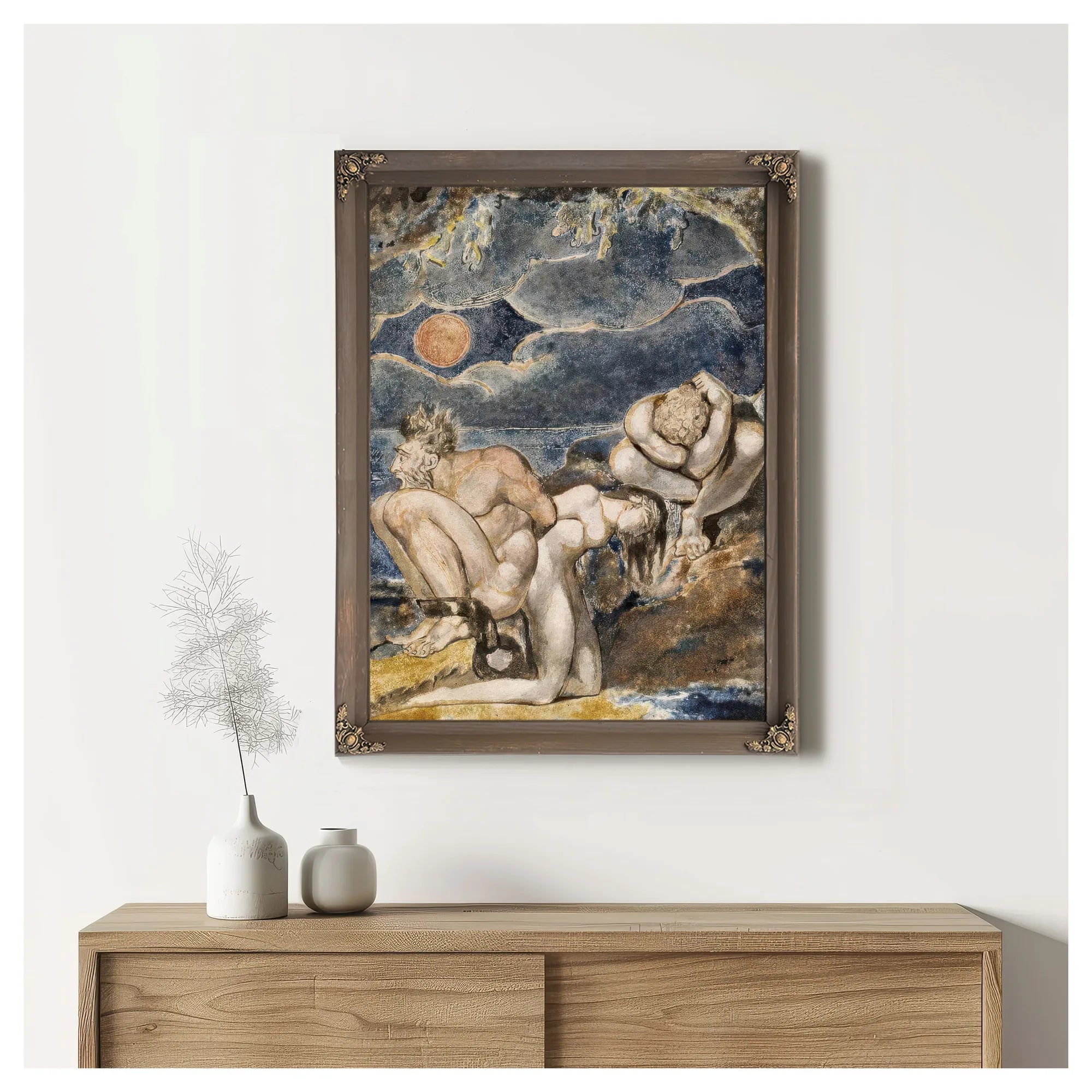 Visions Of The Daughters Of Albion Frontispiece 1795 Etching And Watercolor 17X12Cm Tate Uk By William Blake Fine Art Print