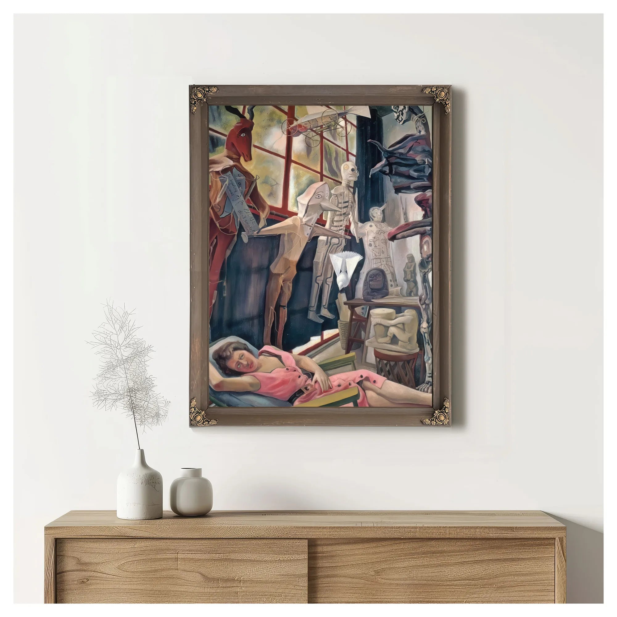 The Artists Studio By Diego Rivera Fine Art Print
