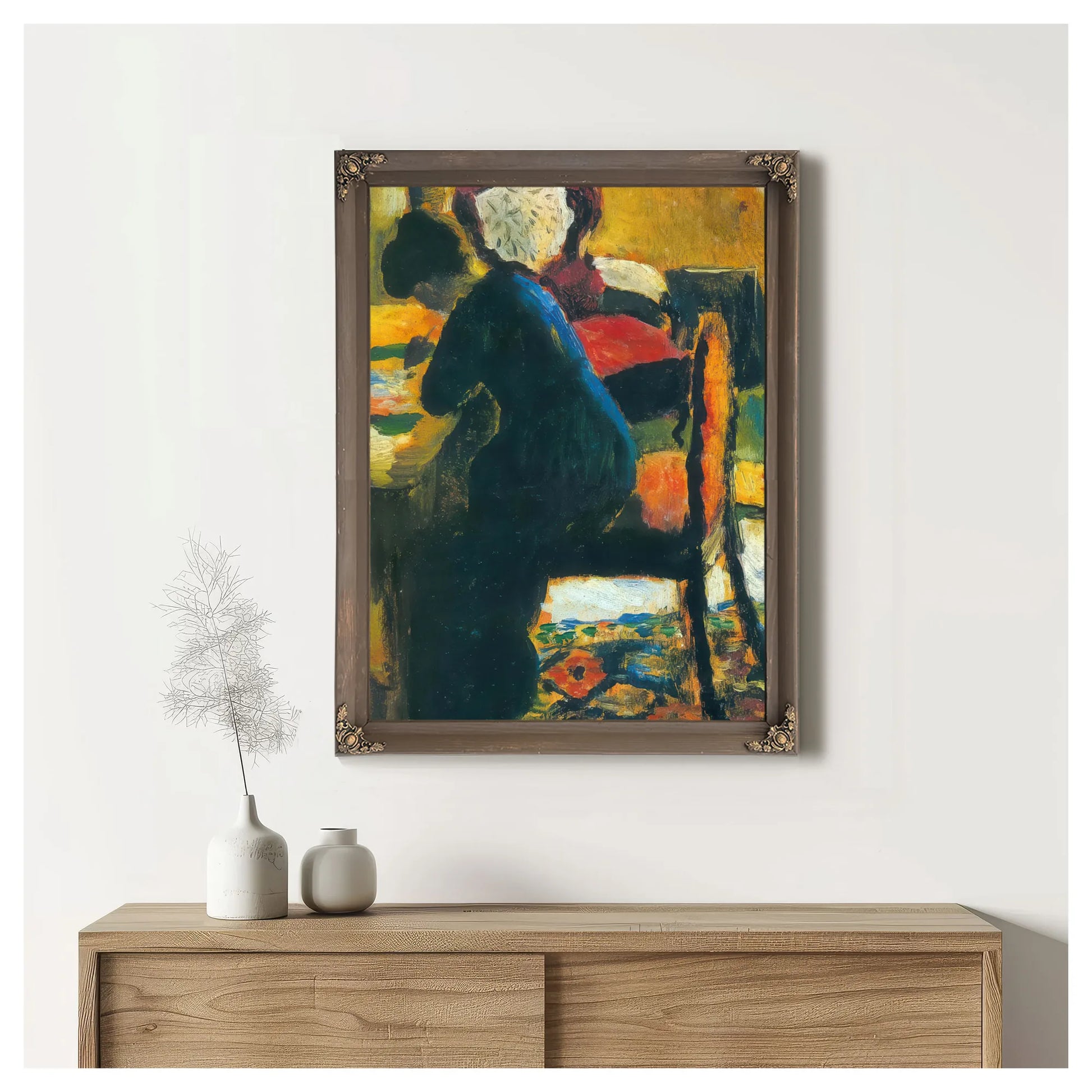 Elisabeth At Her Desk By August Macke Fine Art Print