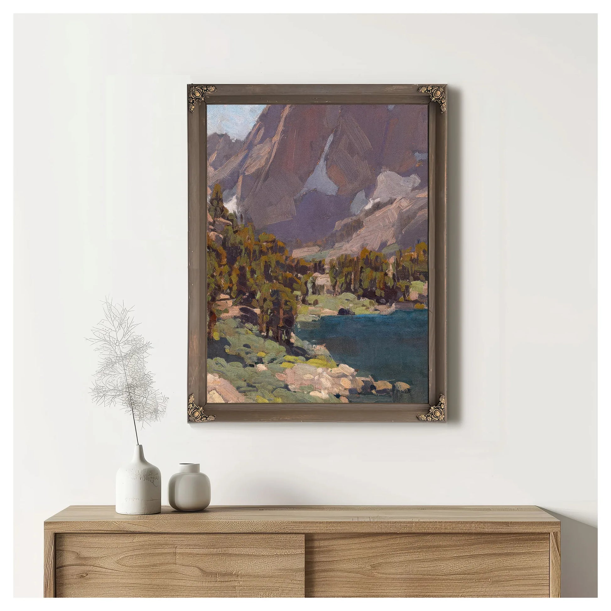 End Of The Lake, California Sierras By Edgar Payne Fine Art Print