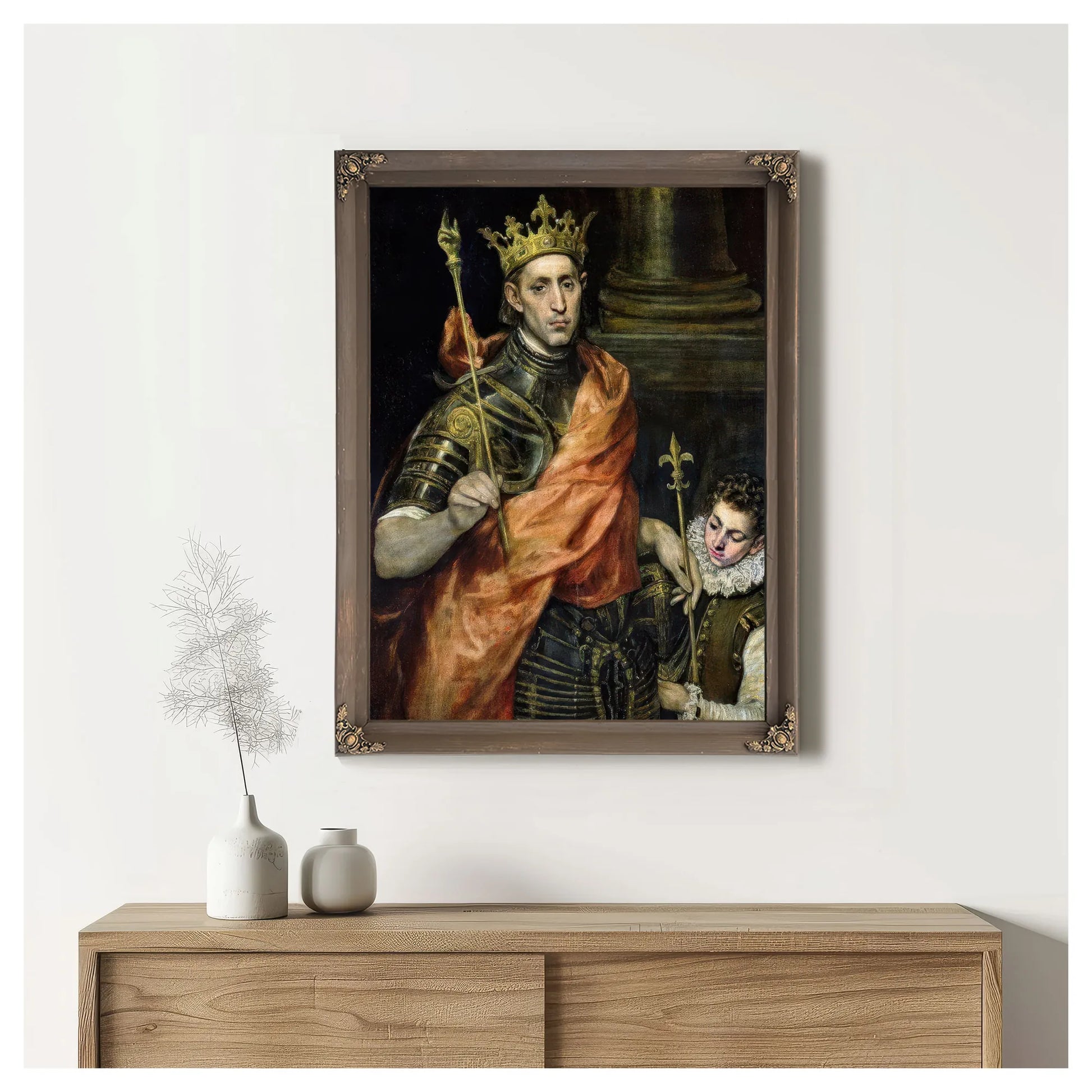 St. Louis (1215 70) And His Page By El Greco Fine Art Print