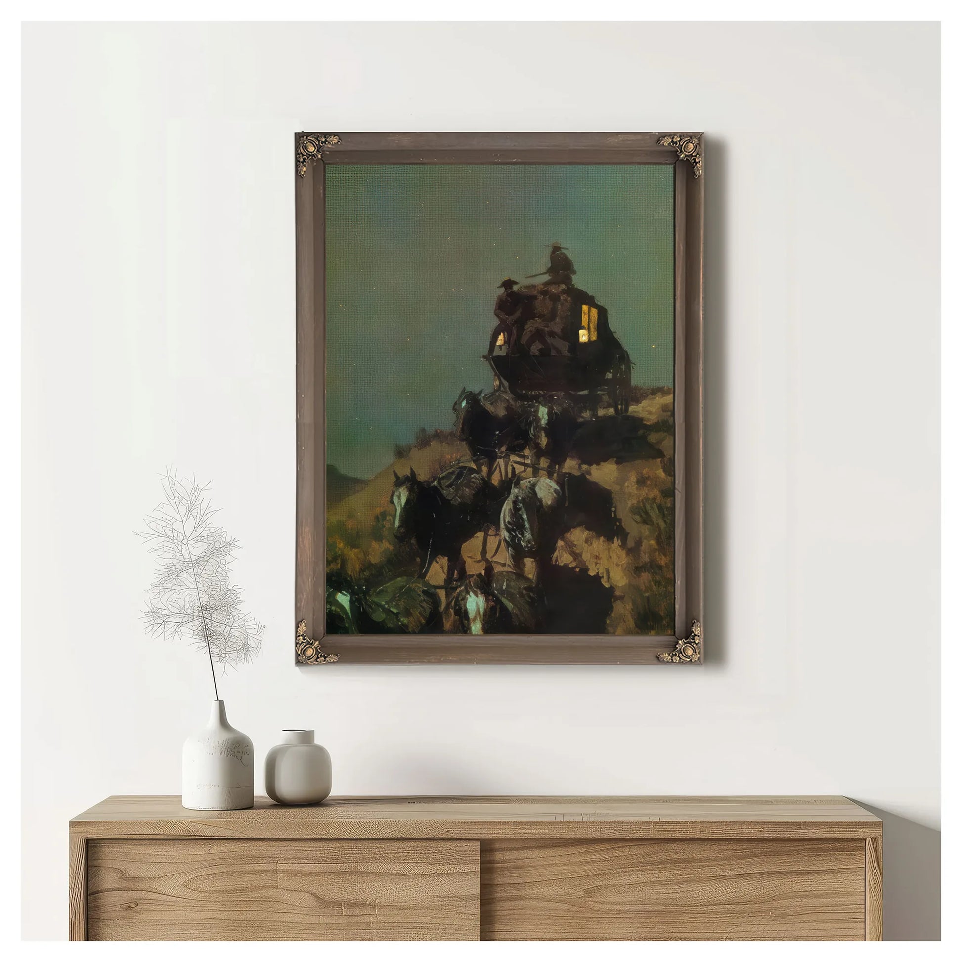 The Old Stage Coach Of The Plains By Frederic Remington Fine Art Print