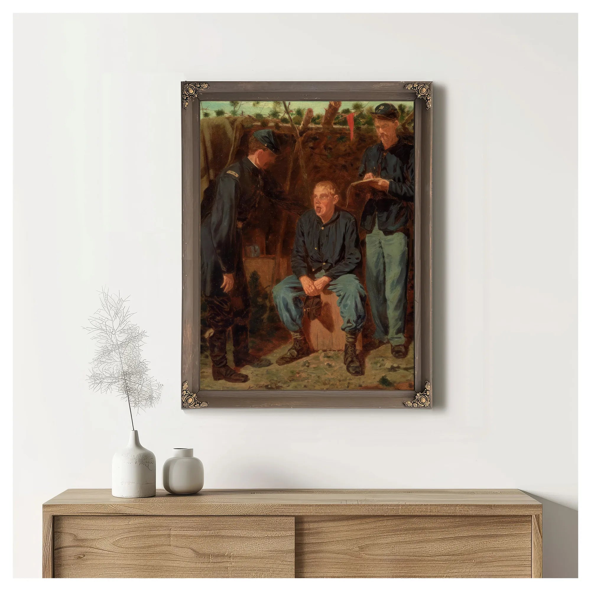 Playing Old Soldier By Winslow Homer Fine Art Print