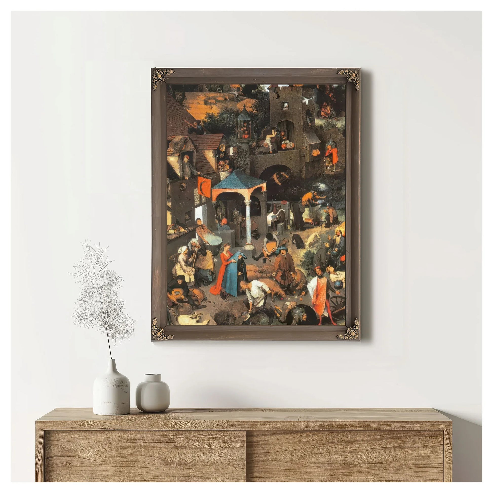 Netherlandish Proverbs 1559 By Pieter Bruegel Fine Art Print