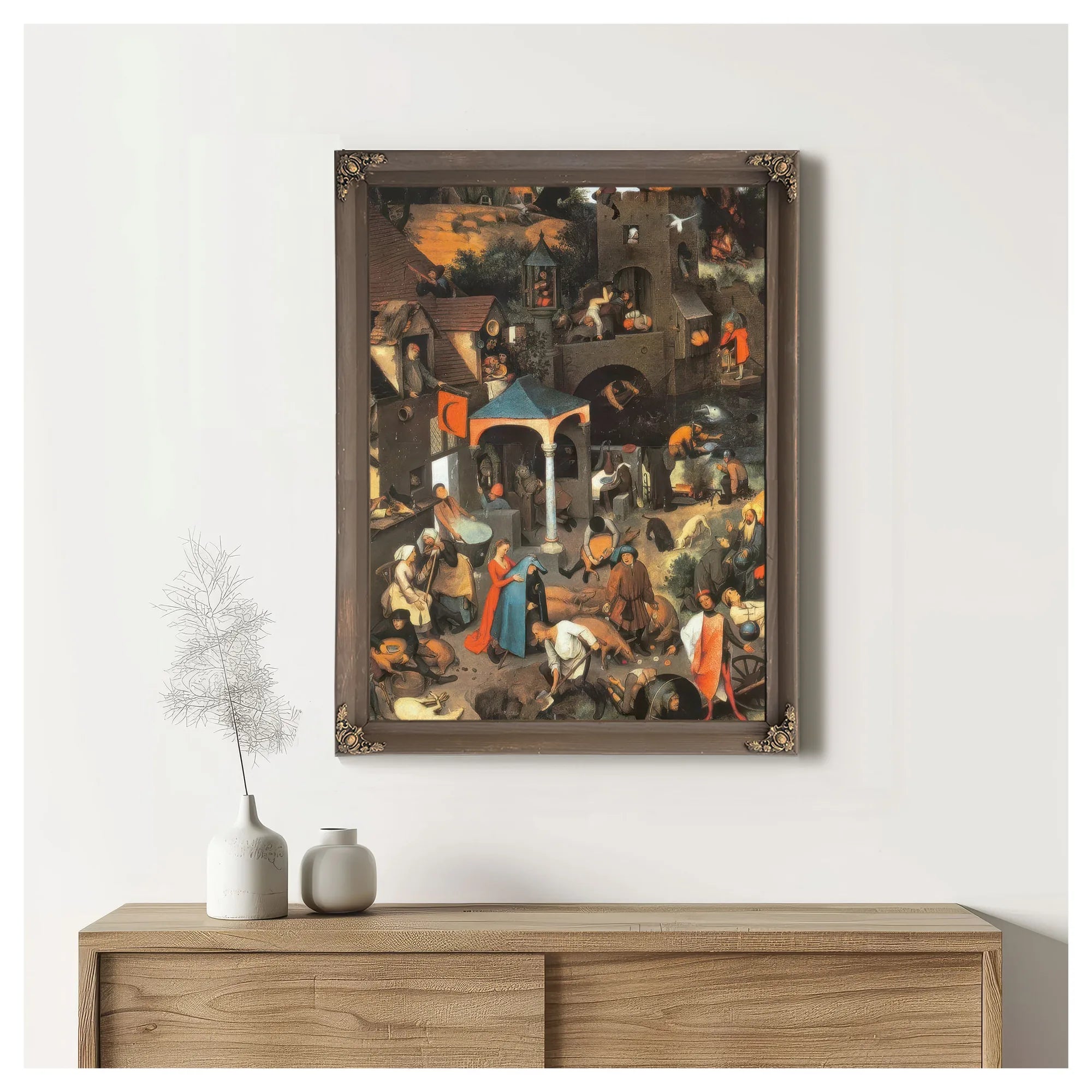 Netherlandish Proverbs 1559 By Pieter Bruegel Fine Art Print