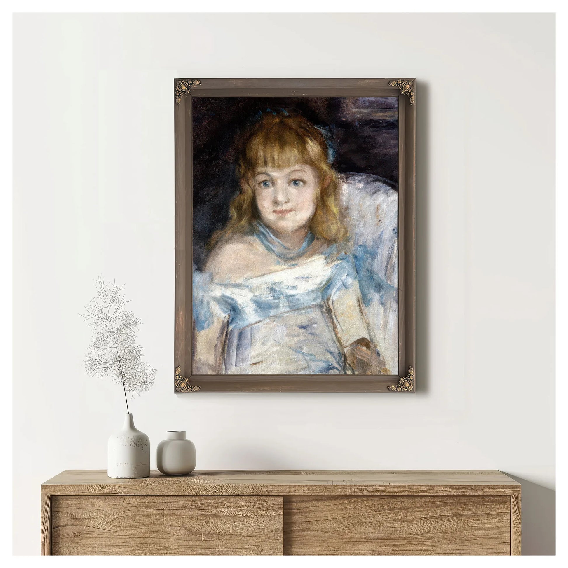 Little Girl In An Armchair By Edouard Manet Fine Art Print