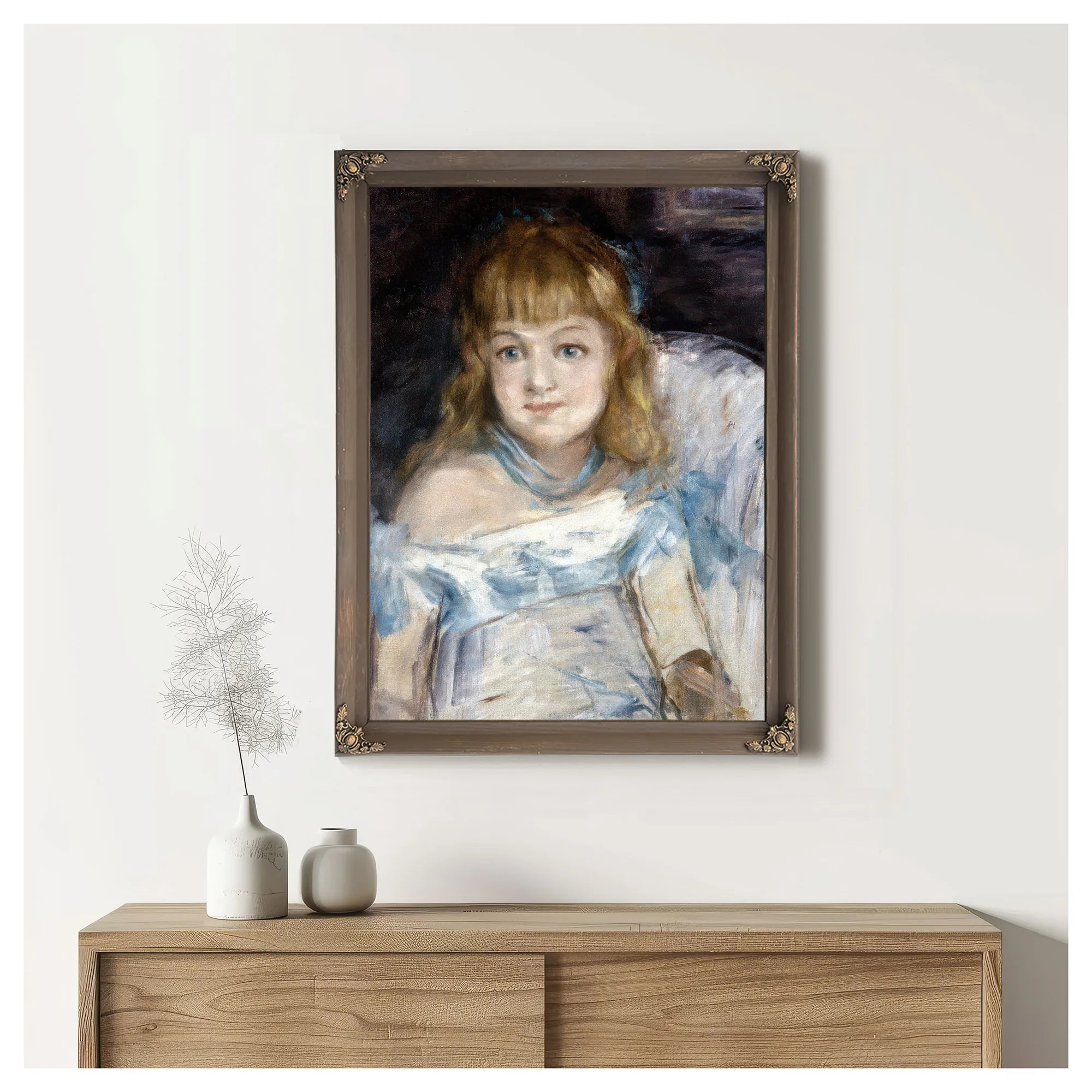 Little Girl In An Armchair By Edouard Manet Fine Art Print