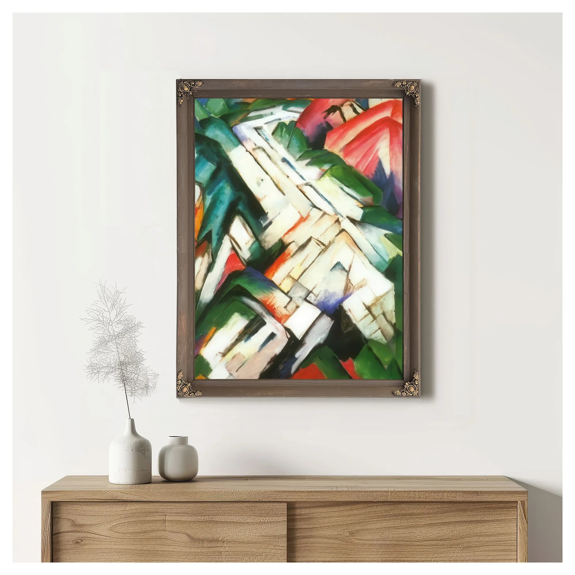 Mountains By Franz Marc Fine Art Print