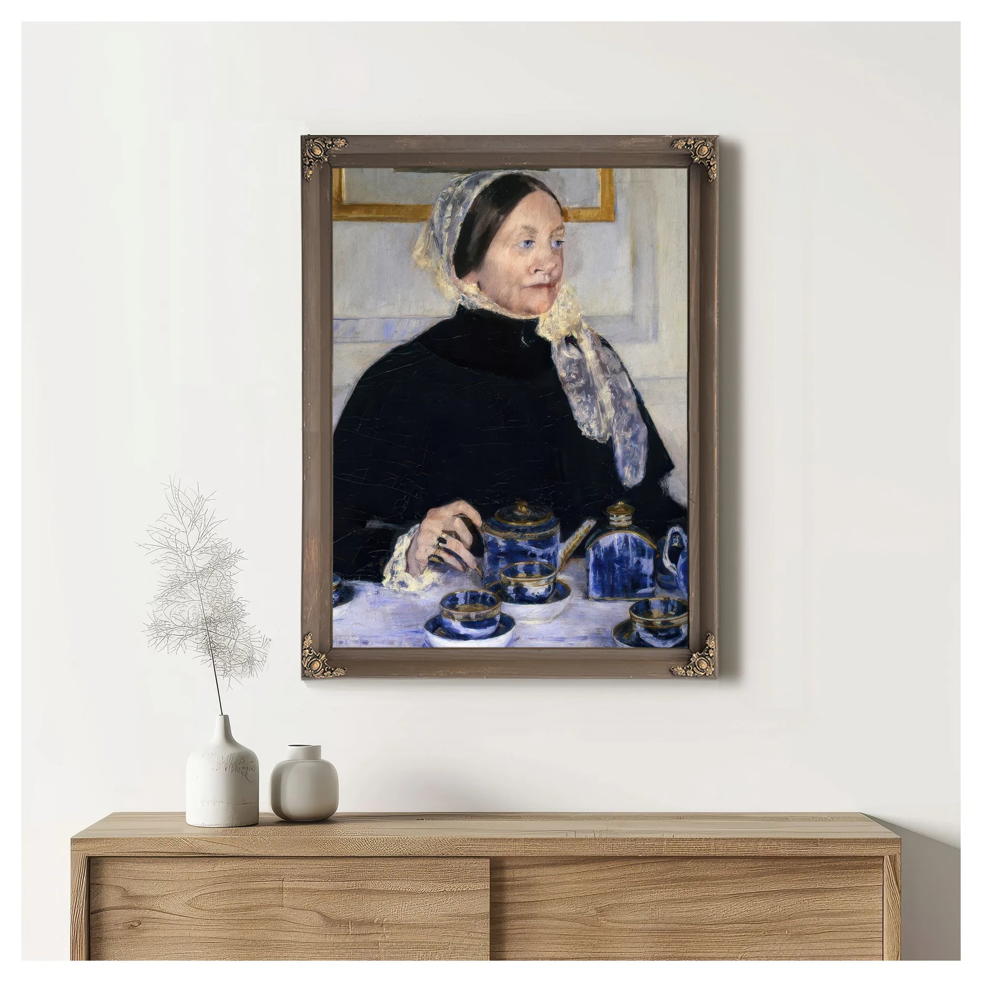 Lady At The Tea Table 2 By Mary Cassatt Fine Art Print