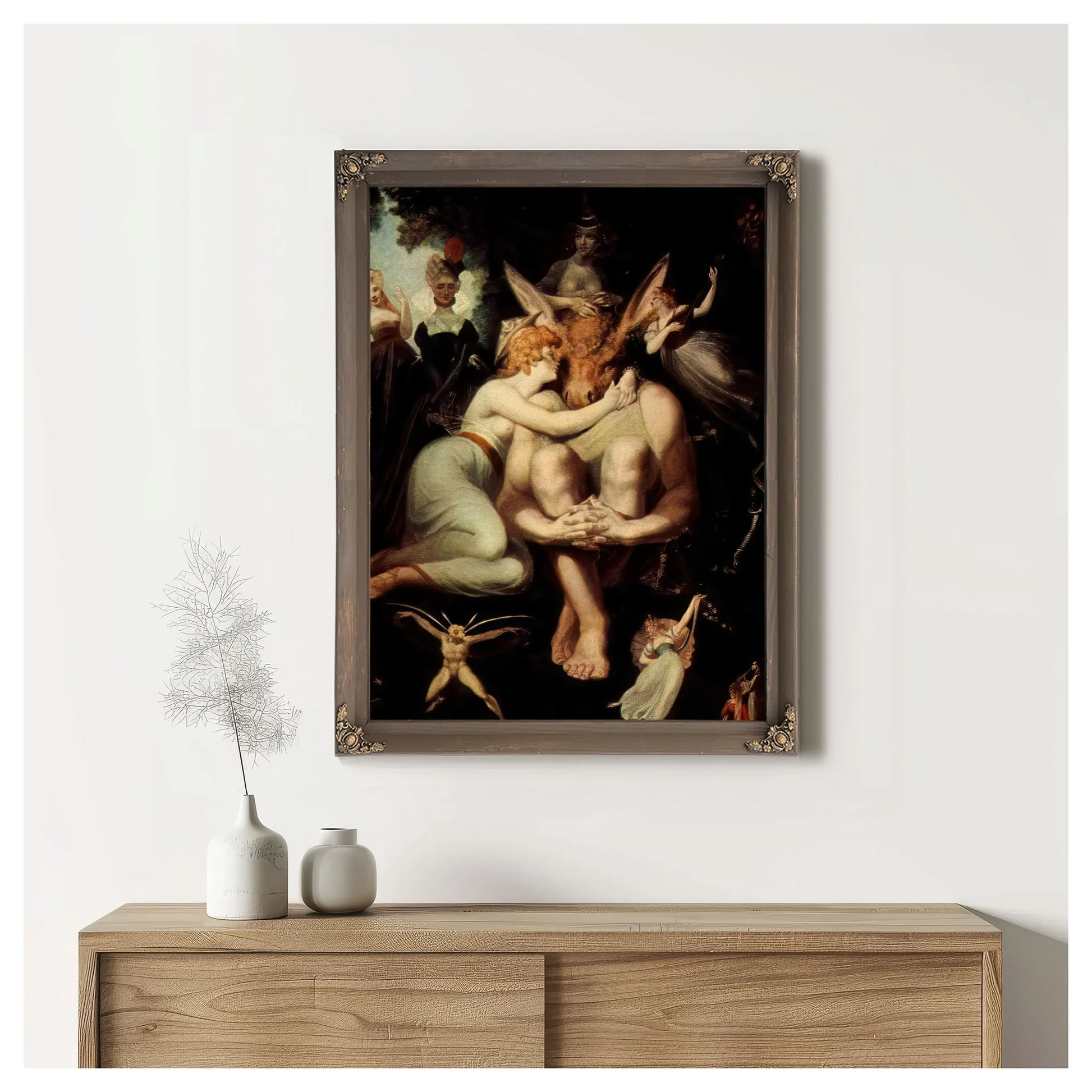 The Elf Queen Titania And Labels, The Weavers With Donkey's Head By Henry Fuseli Fine Art Print