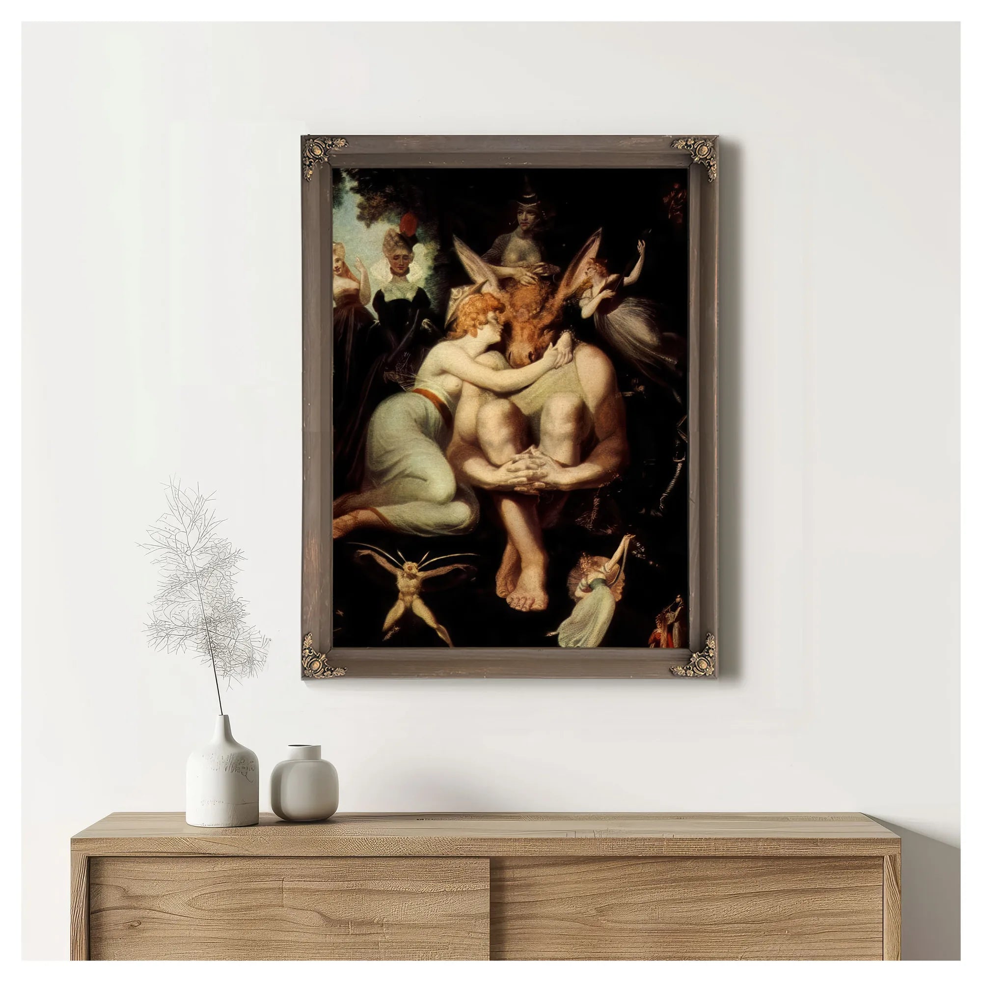 The Elf Queen Titania And Labels, The Weavers With Donkey's Head By Henry Fuseli Fine Art Print