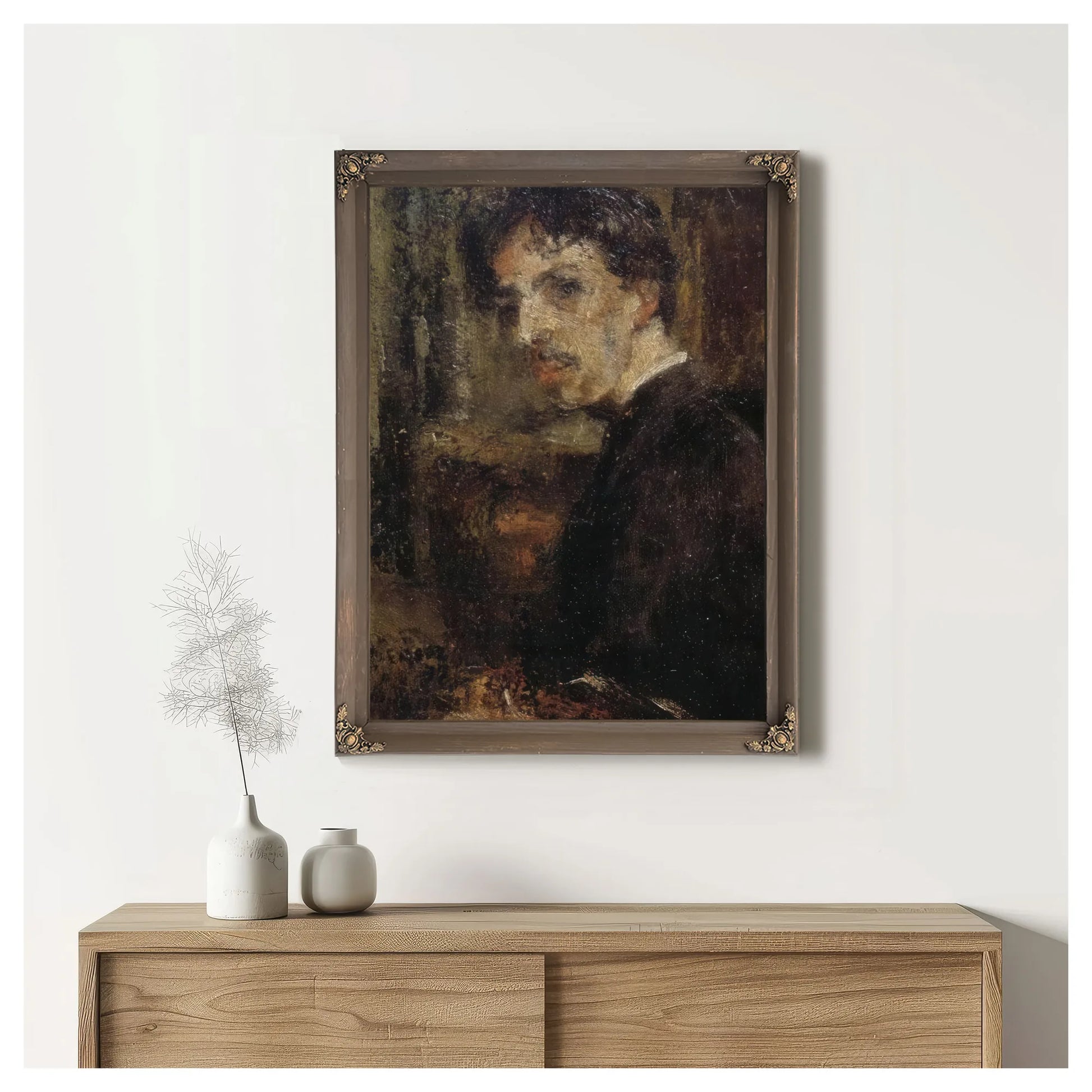 Self Portrait, Called The Little Head By James Ensor Fine Art Print