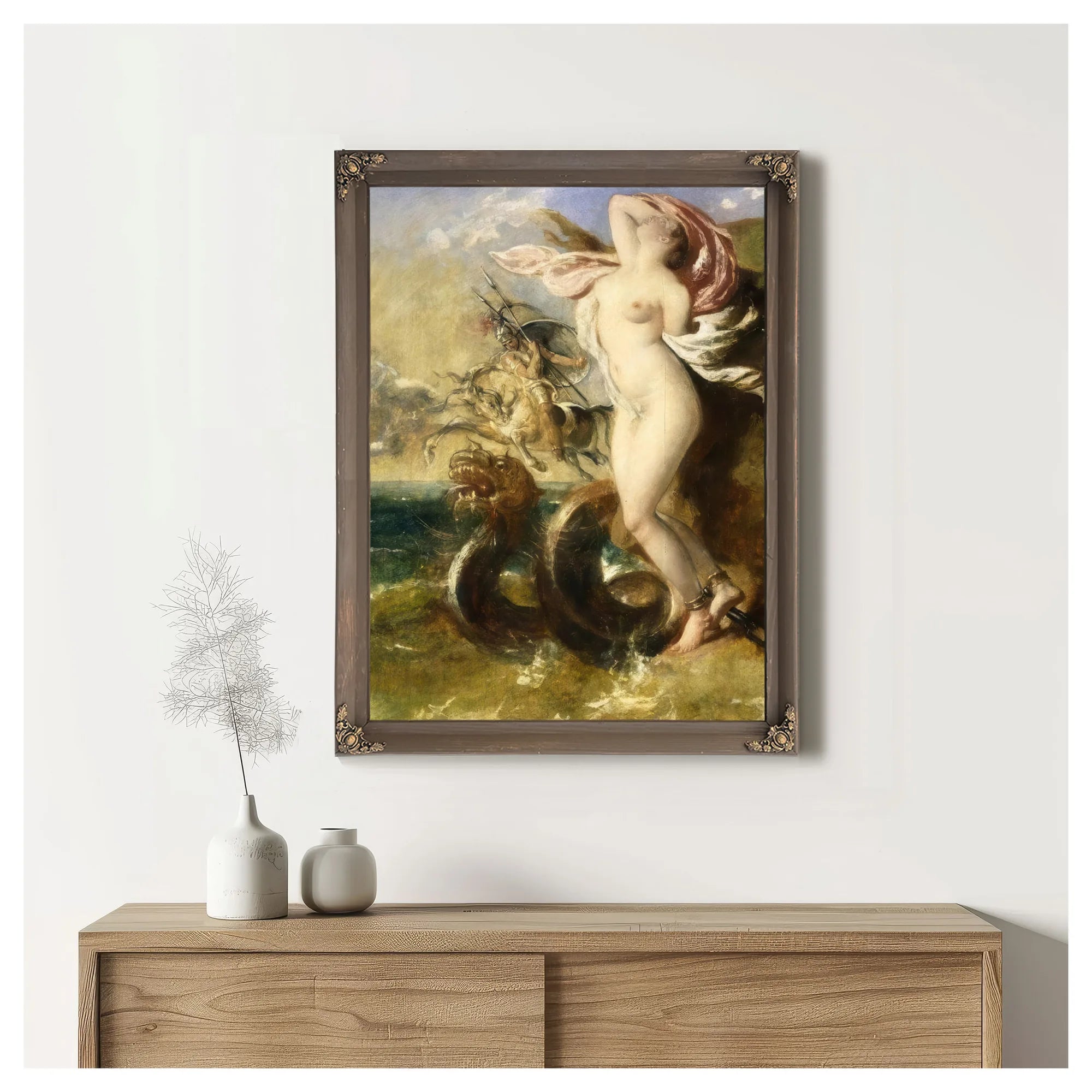Andromeda, Perseus Coming To Her Rescue By William Etty Fine Art Print