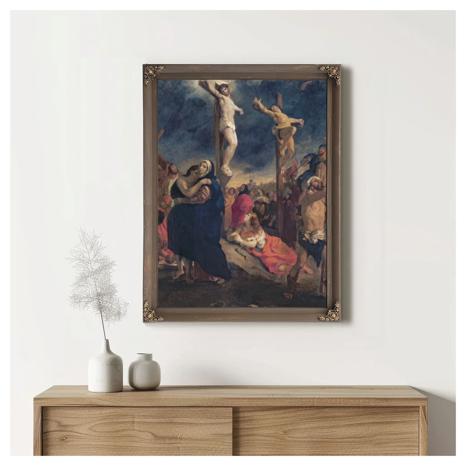 Christ On The Cross By Ferdinand Victor Eugene Delacroix Fine Art Print