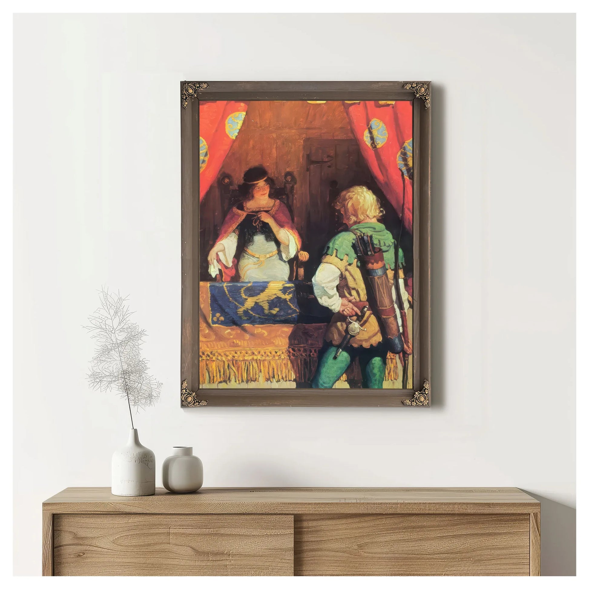 Robin Meets Maid Marian By NC Wyeth Fine Art Print
