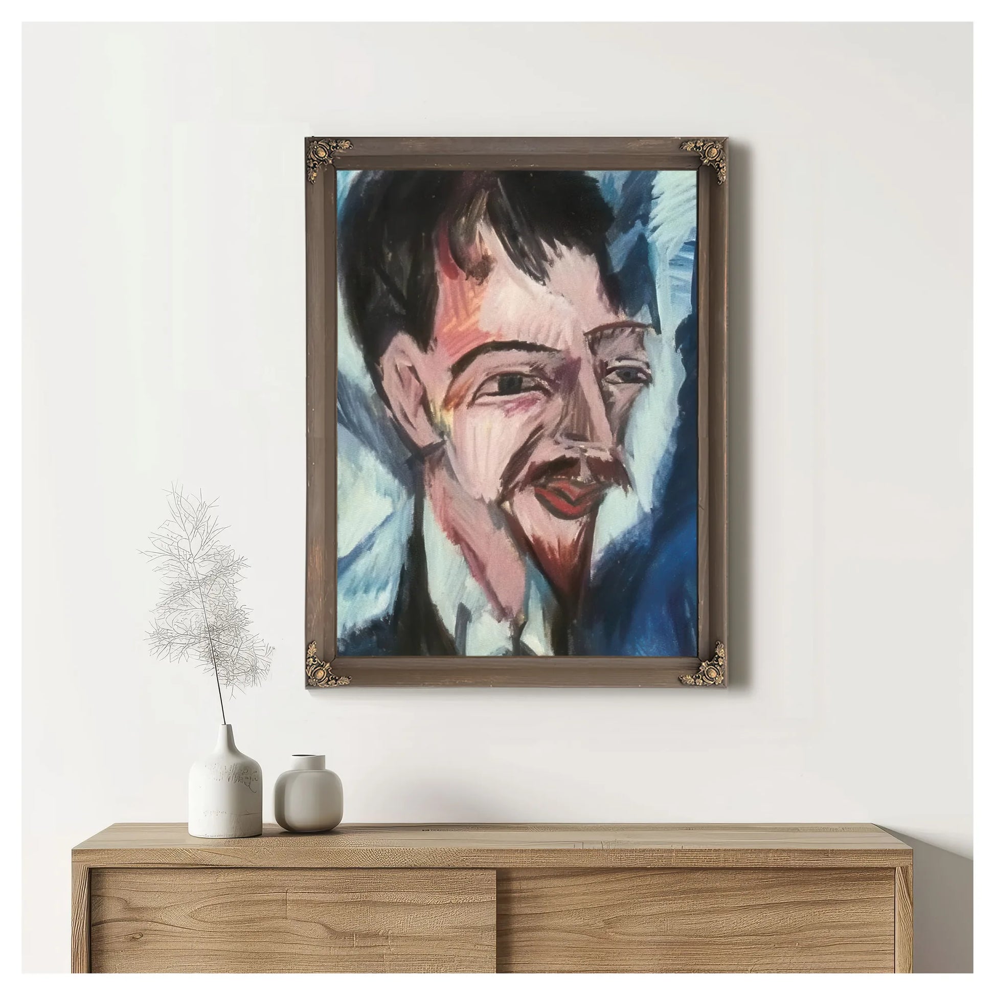 Portrait Of Dr Alfred Doblin By Ernst Ludwig Kirchner Fine Art Print