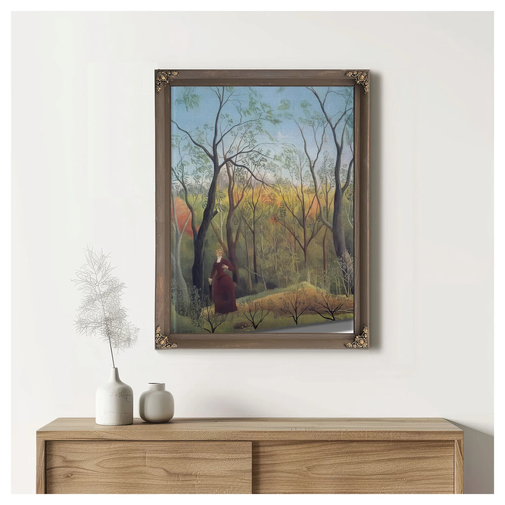 The Walk In The Forest About 1886 La Promenade Dans La Foret By Henri Rousseau Fine Art Print
