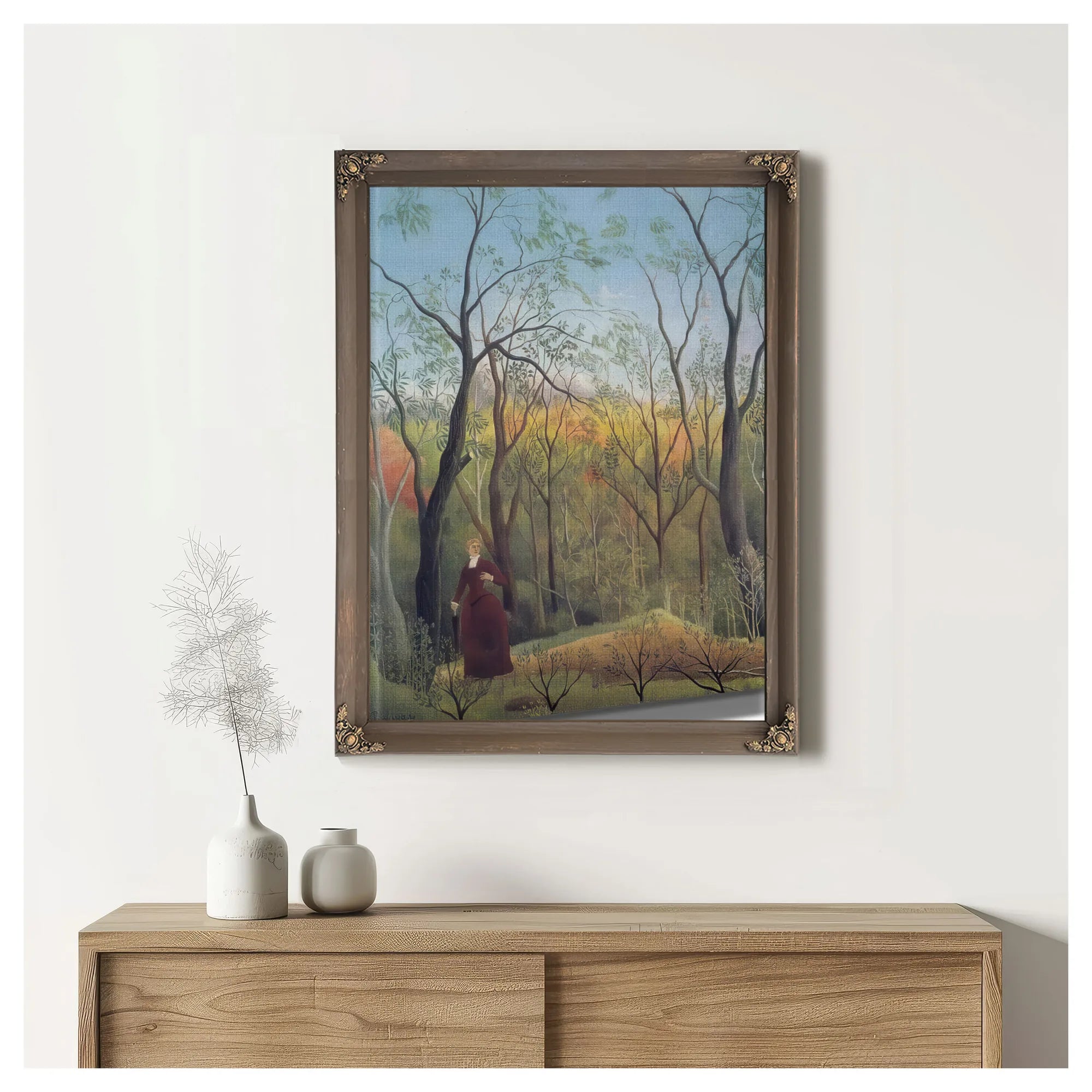 The Walk In The Forest About 1886 La Promenade Dans La Foret By Henri Rousseau Fine Art Print