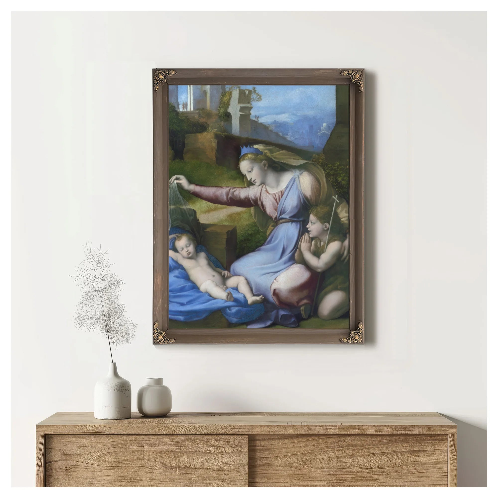 The Madonna Of The Blue Diadem By Raphael Fine Art Print
