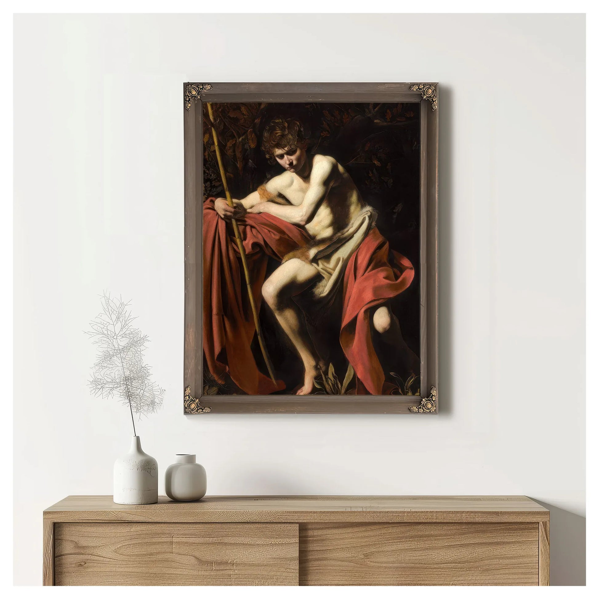John The Baptist In The Wilderness By Caravaggio Fine Art Print