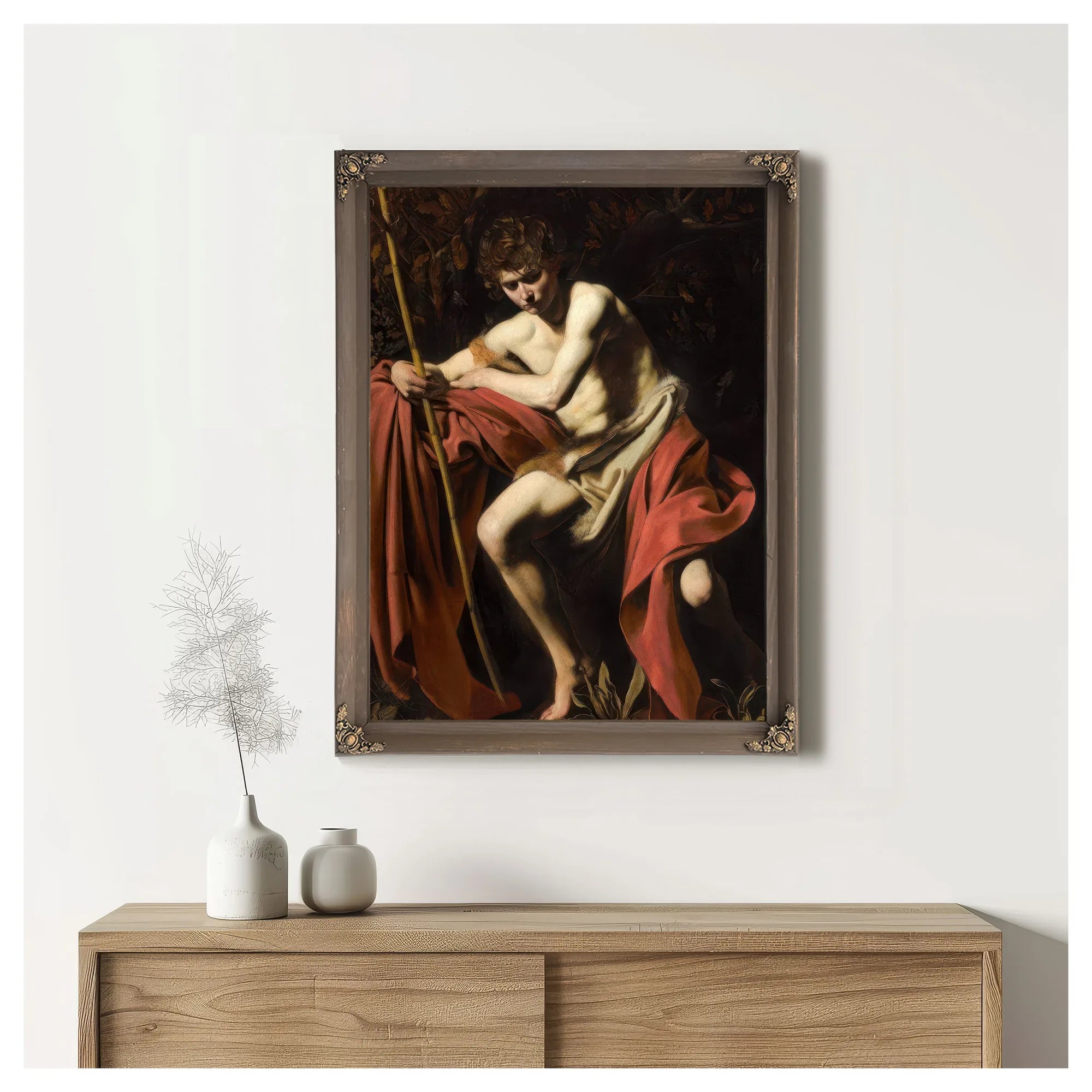John The Baptist In The Wilderness By Caravaggio Fine Art Print