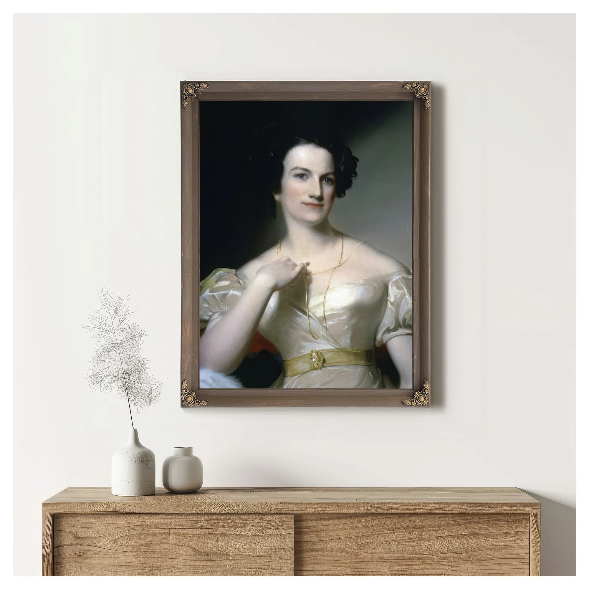 Portrait Of Mrs Benjamin Tevis (Mary M. Hunter) By Thomas Sully Fine Art Print