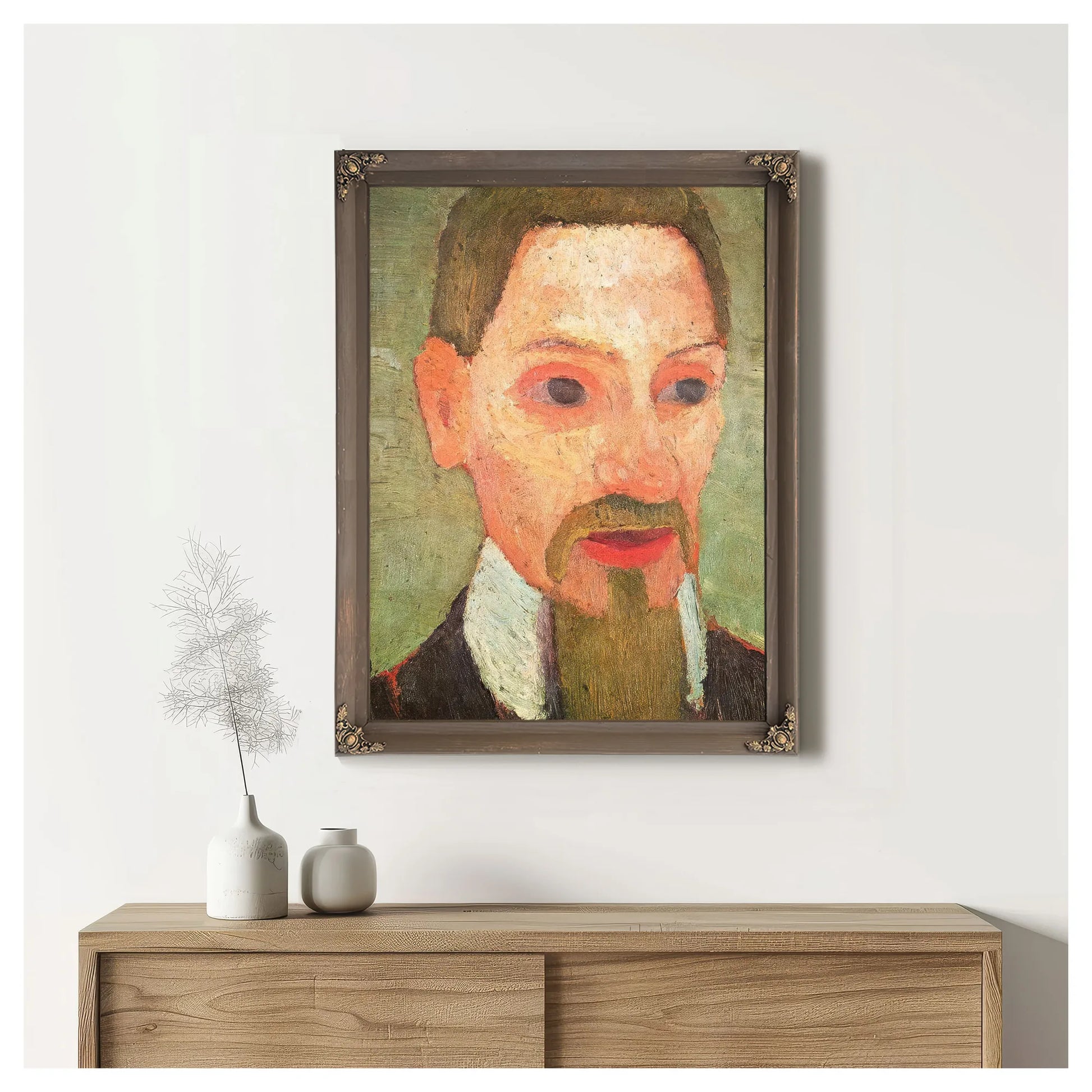 Portrait Of Rainer Maria Rilke By Paula Modersohn Becker Fine Art Print