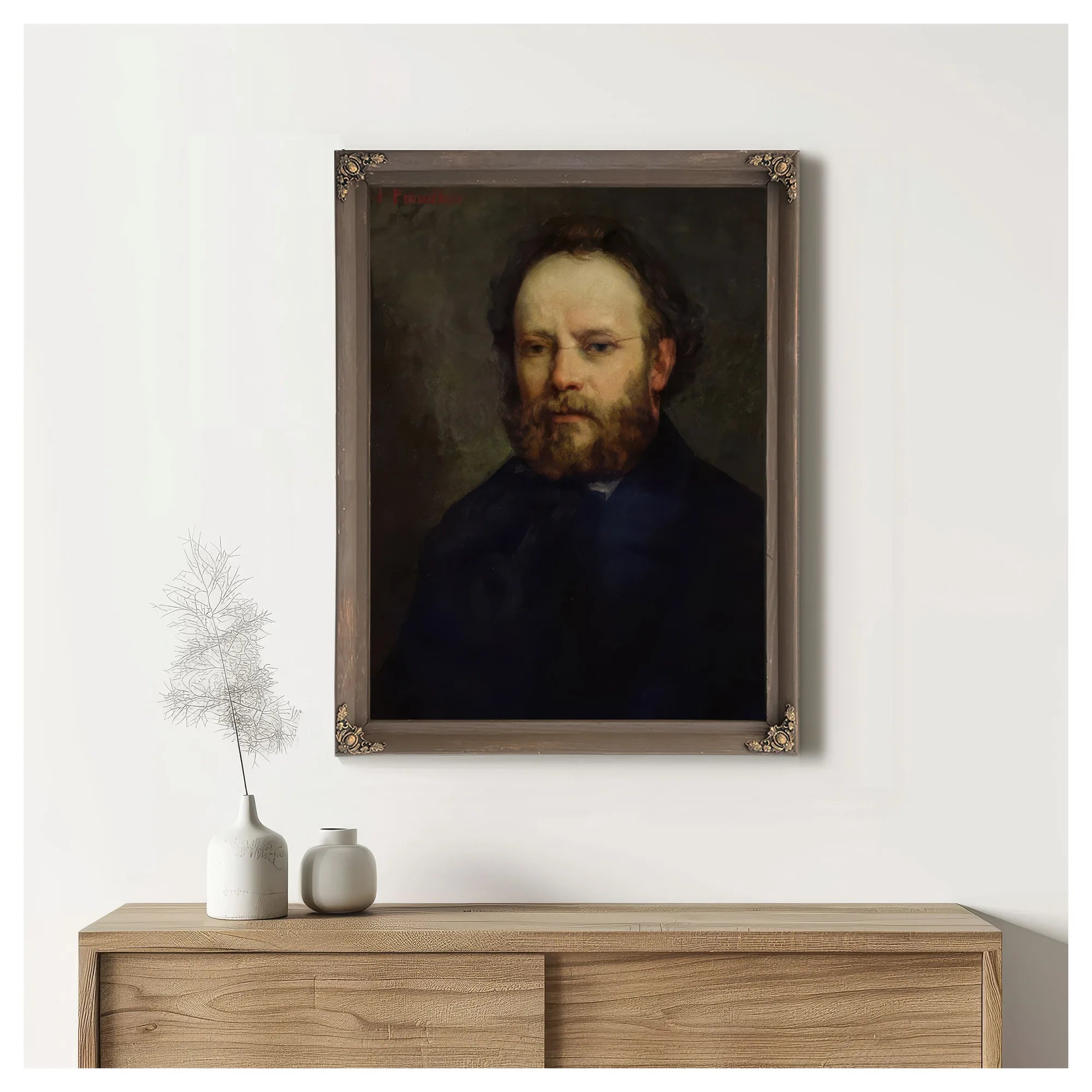 Portrait Of Pierre Joseph Proudhon (1809 65) By Jean Desire Gustave Courbet Fine Art Print
