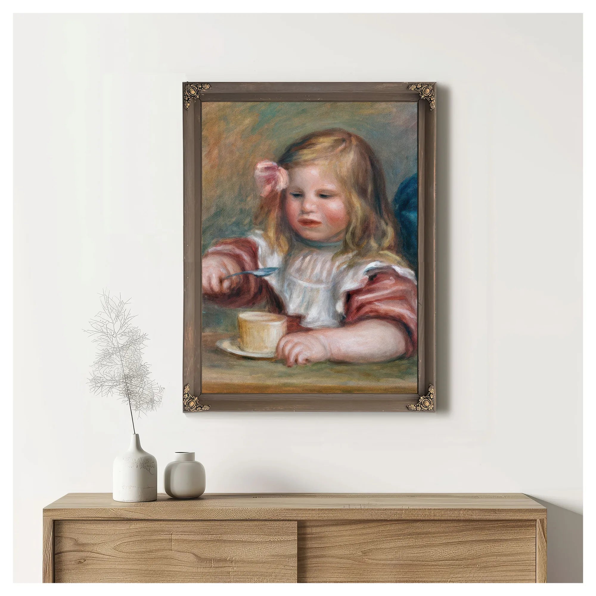 Coco Eating His Soup By Pierre August Renoir Fine Art Print