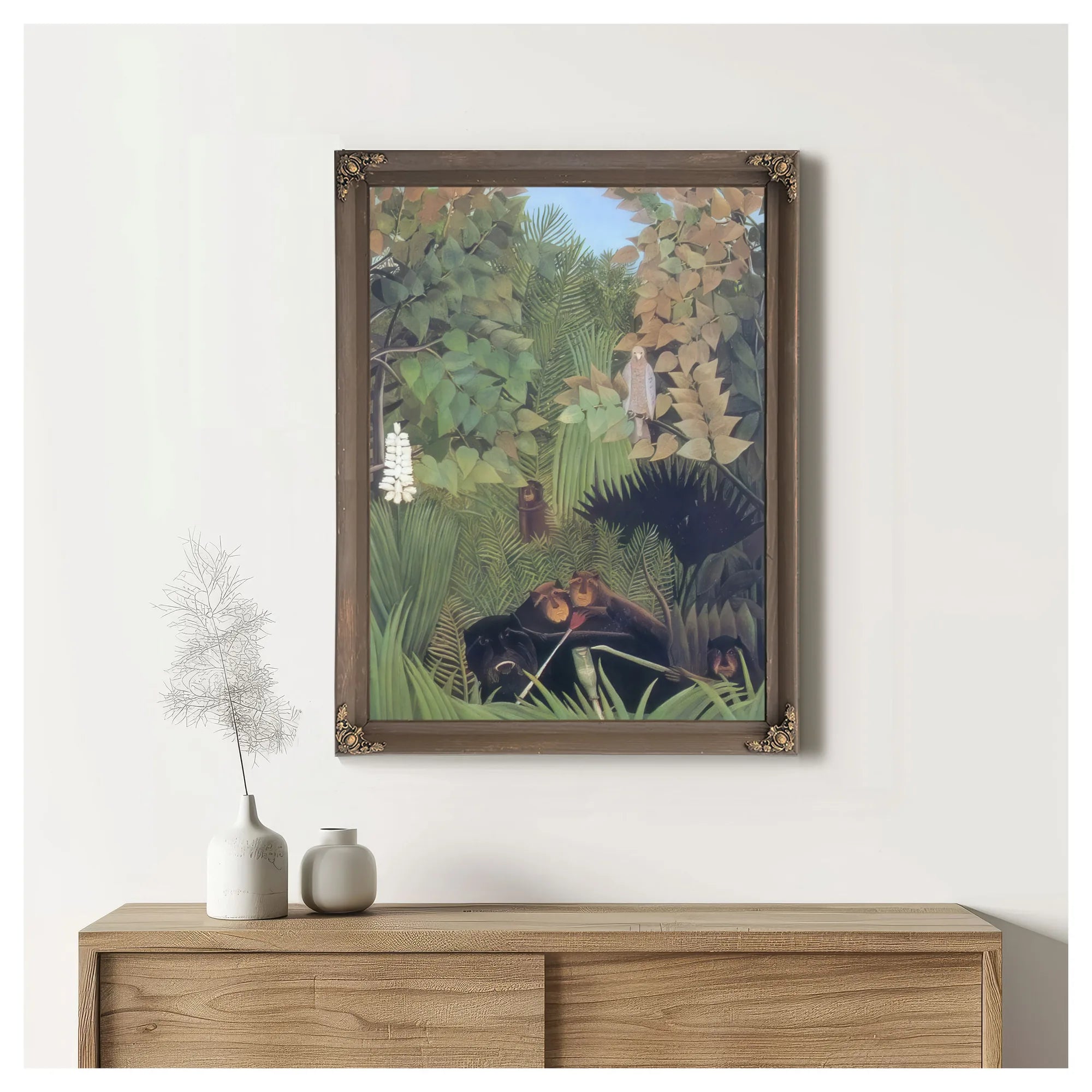 Merry Jesters About 1906 By Henri Rousseau Fine Art Print