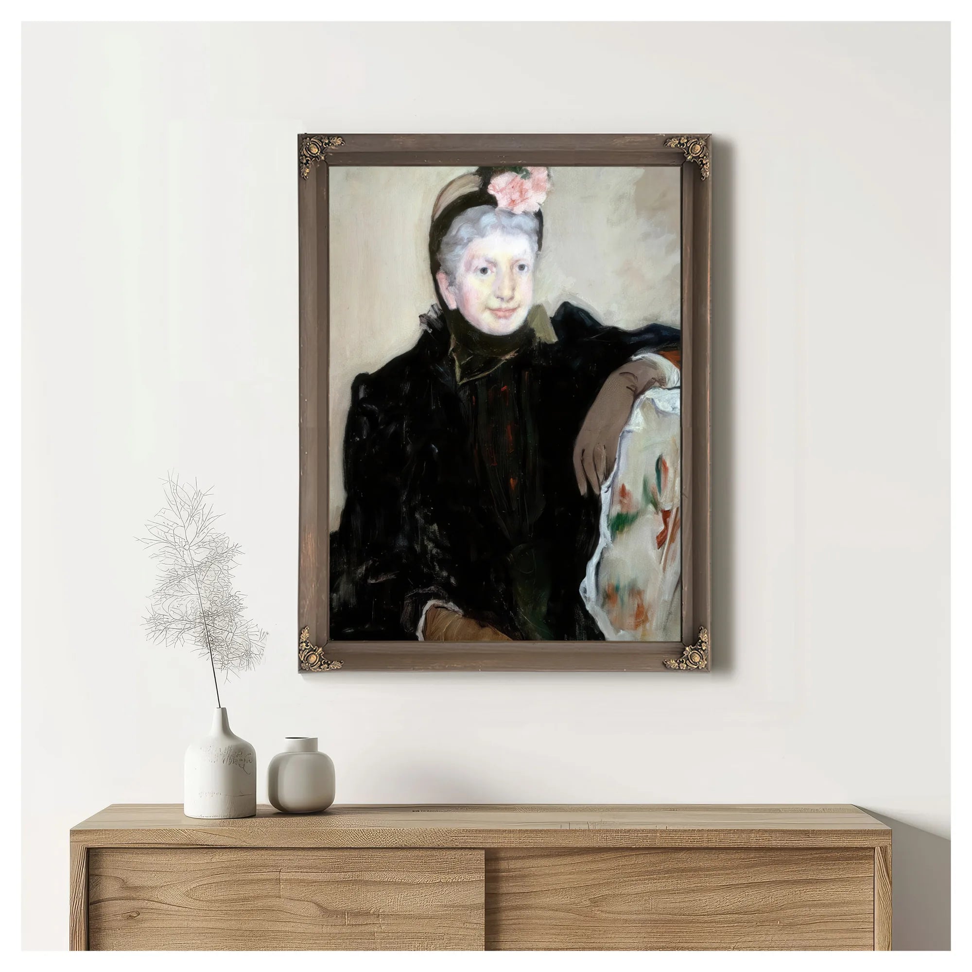 Portrait Of An Elderly Lady By Mary Cassatt Fine Art Print