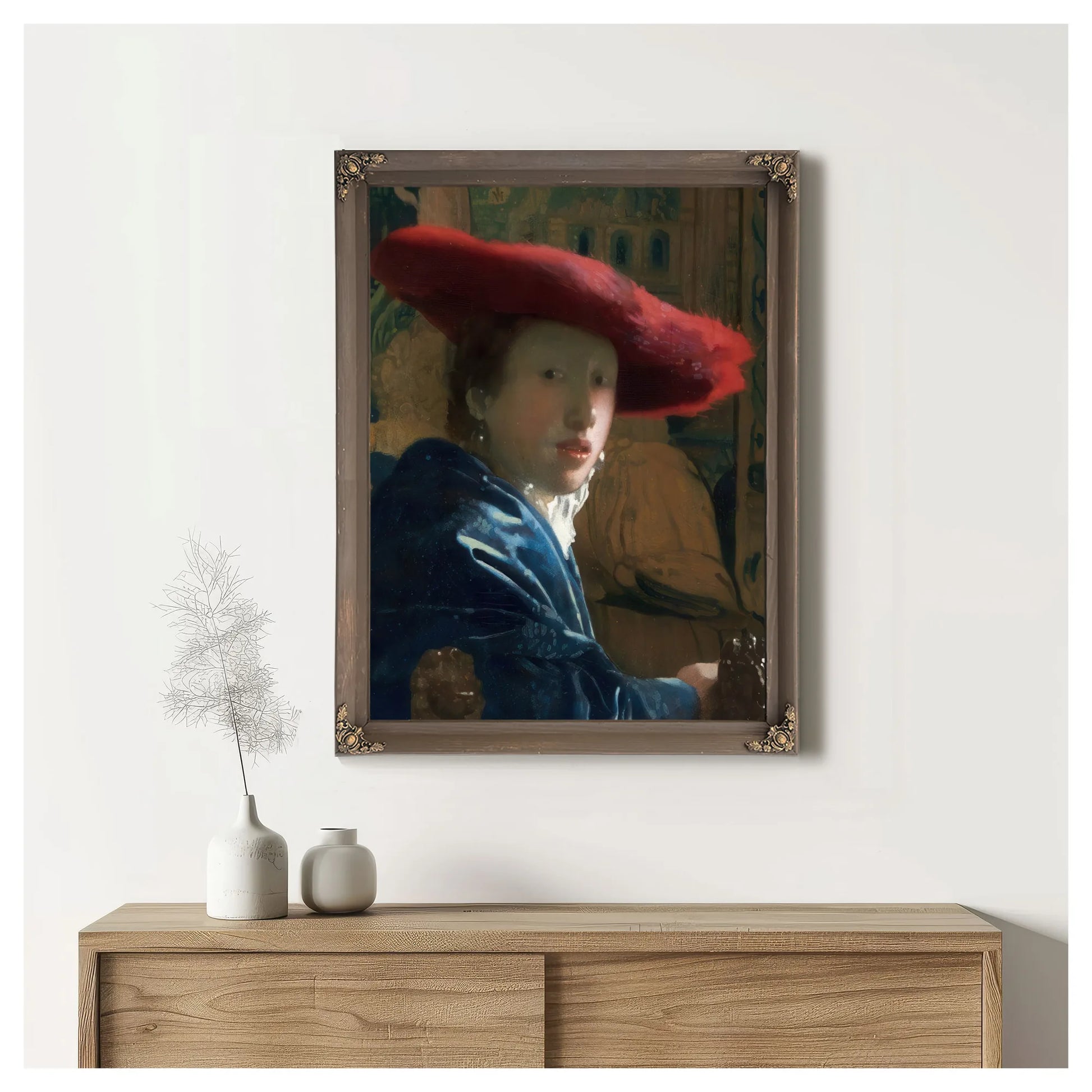 Girl With The Red Hat 1666 By Johannes Vermeer Fine Art Print