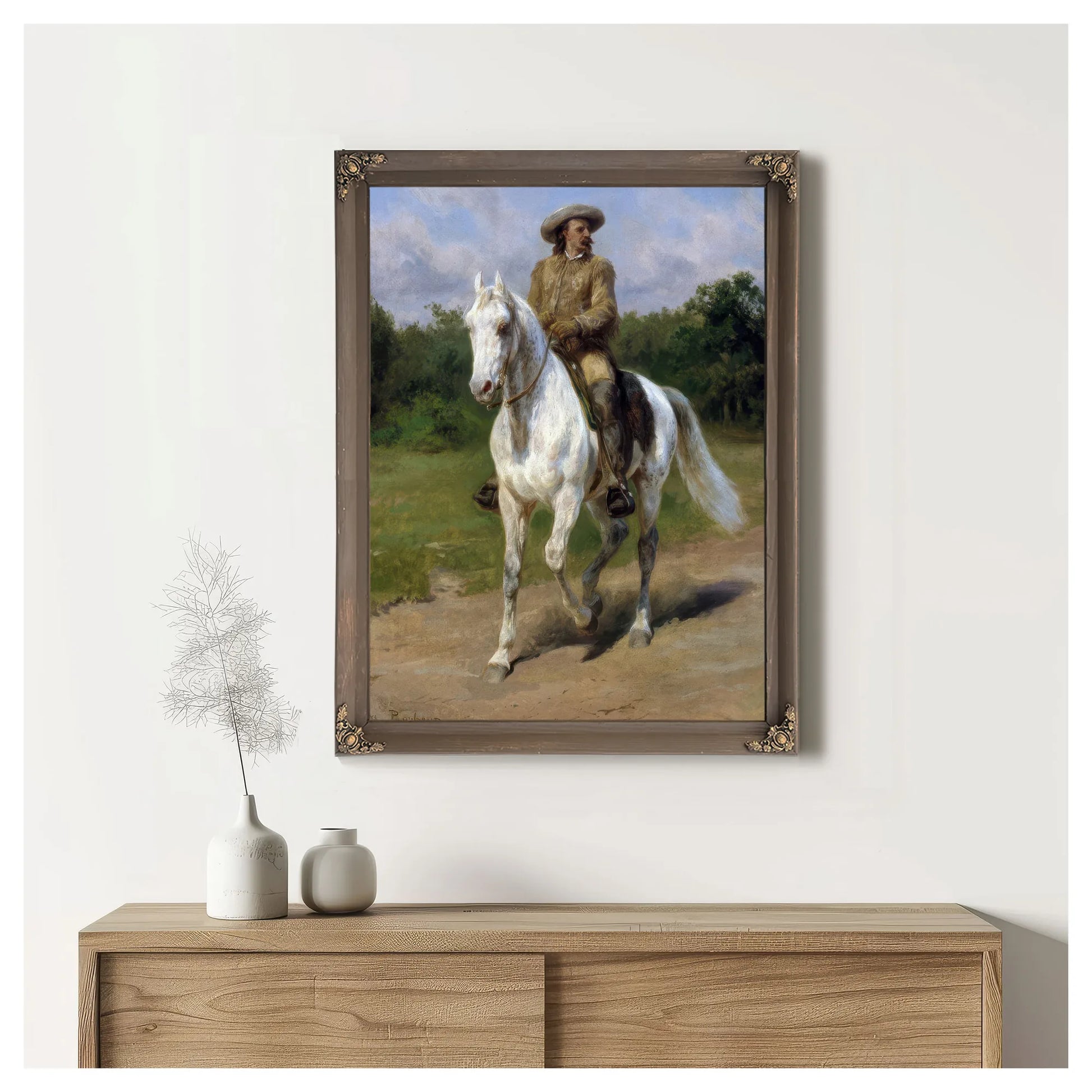 Col. William F. (Buffalo Bill) Cody By Rosa Bonheur Fine Art Print