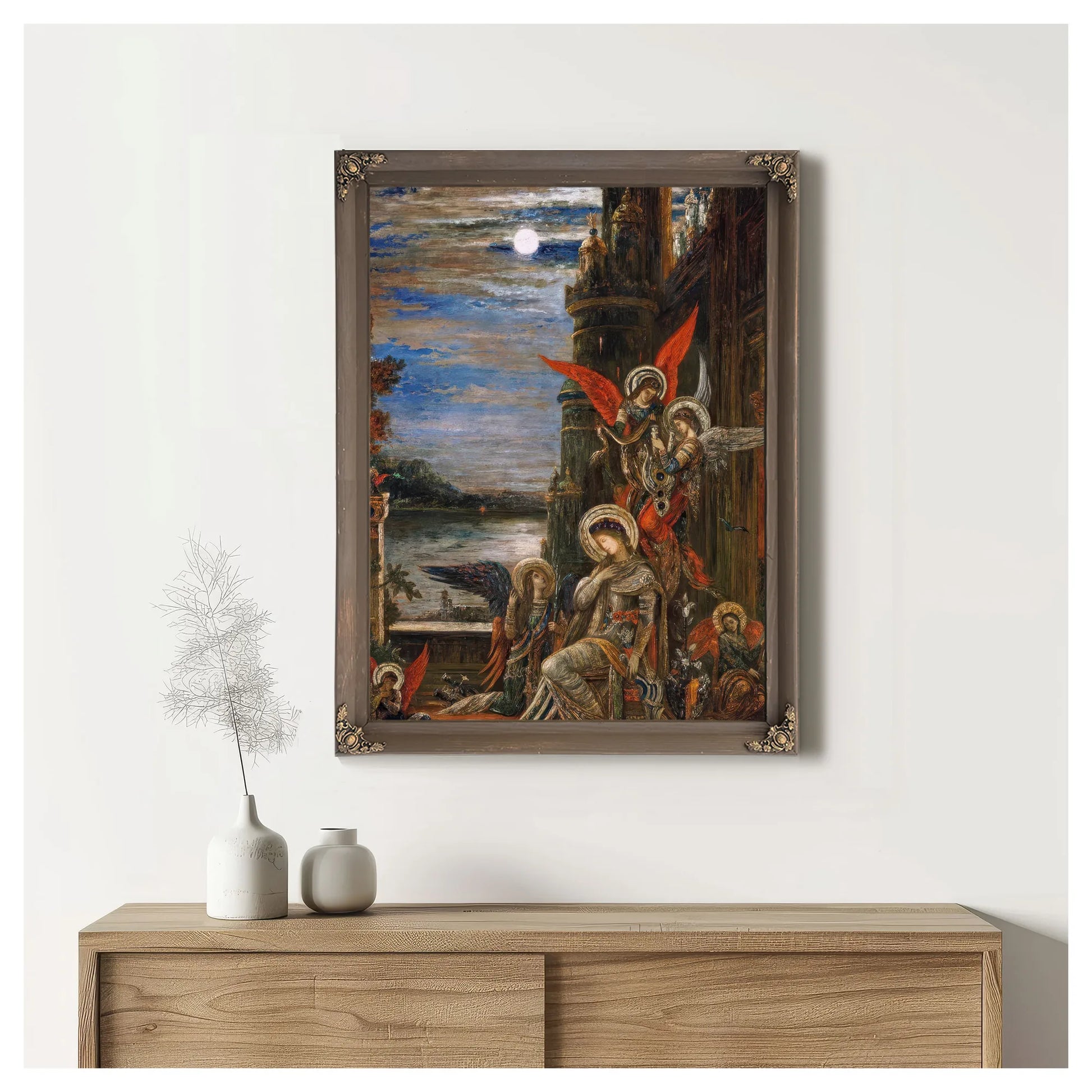 Saint Cecilia. (The Angels Announcing Her Coming Martyrdom) By Gustave Moreau Fine Art Print