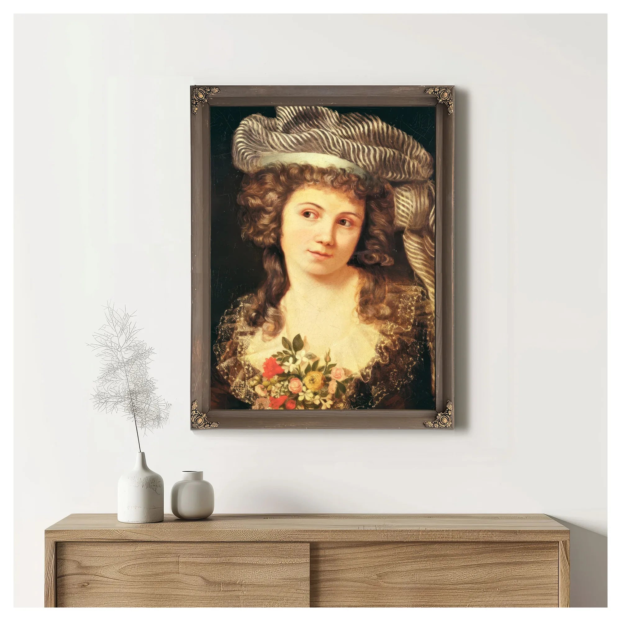 Portrait Of A Young Woman In The Style Of Labille Guiard (Oil On Canvas) By Jean Desire Gustave Courbet Fine Art Print
