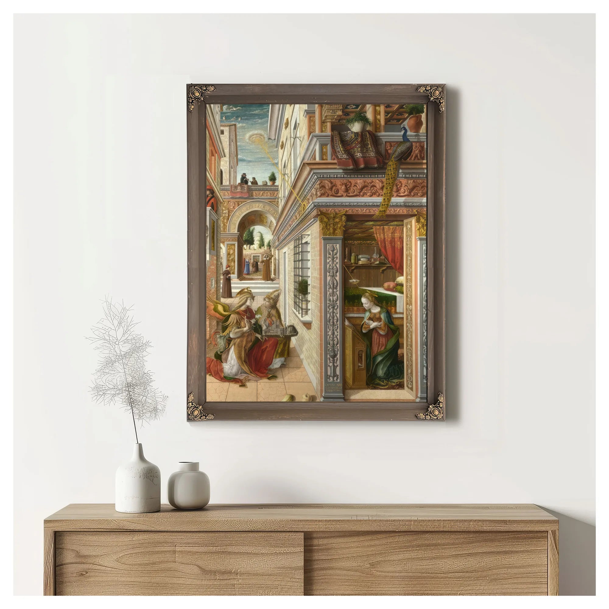 The Annunciation With St Emidius 1486 By Carlo Crivelli Fine Art Print