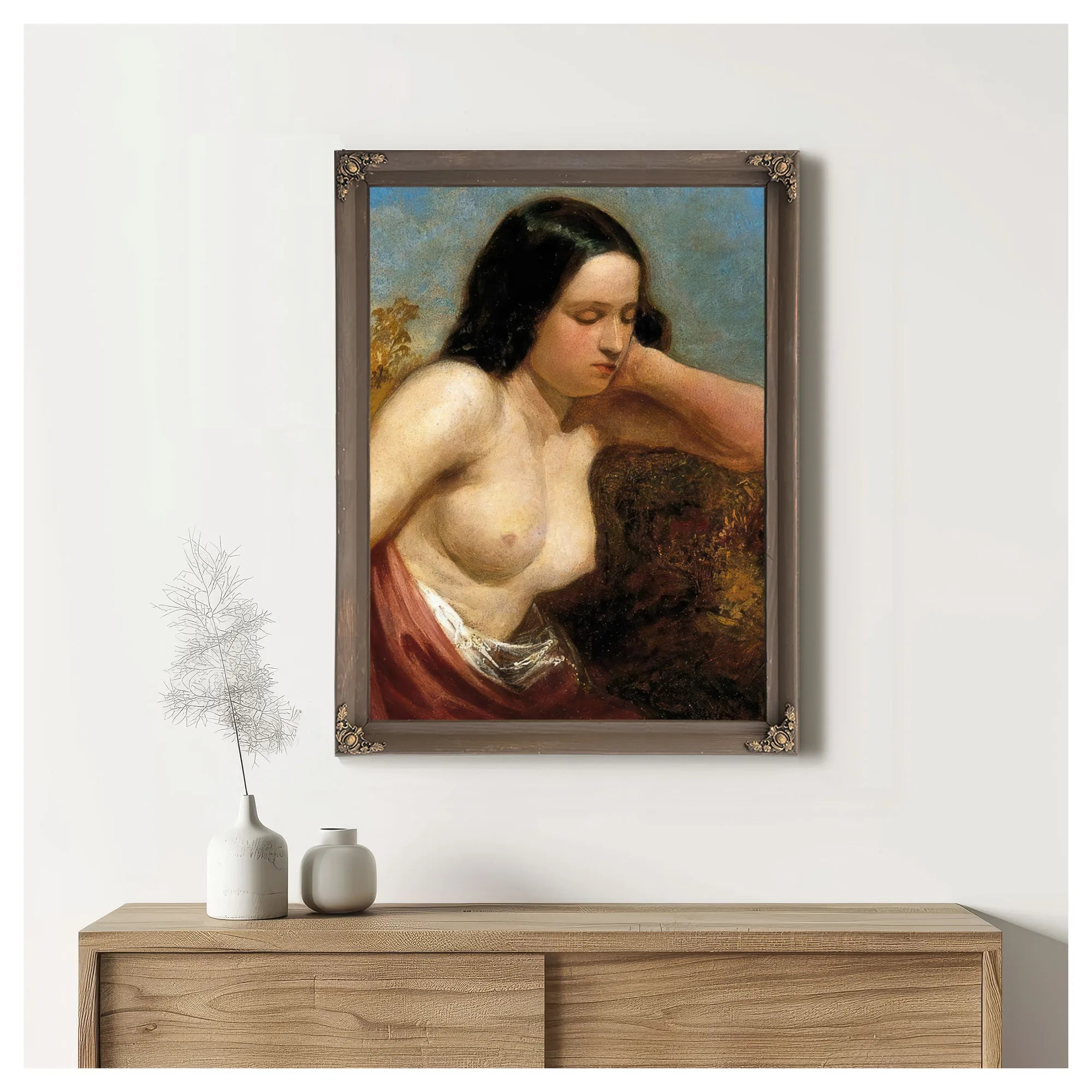 Head And Shoulders Of A Woman By William Etty Fine Art Print