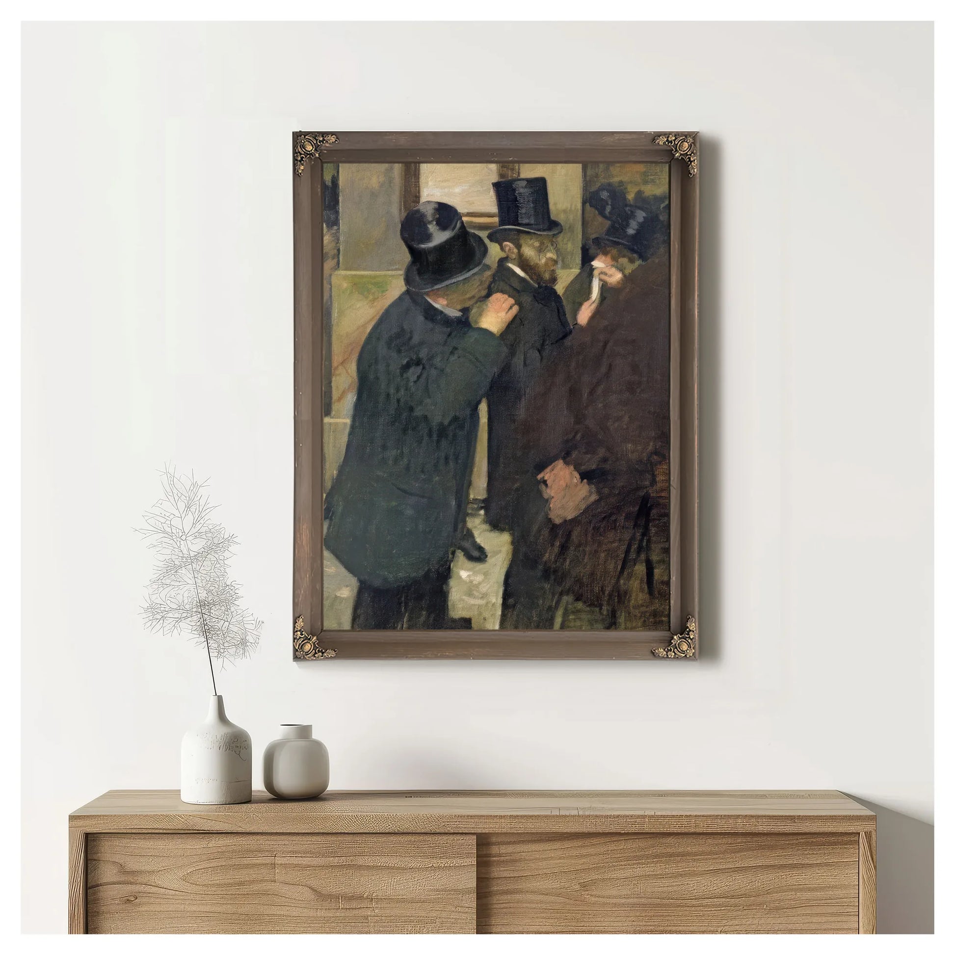 At The Stock Exchange By Edgar Degas Fine Art Print